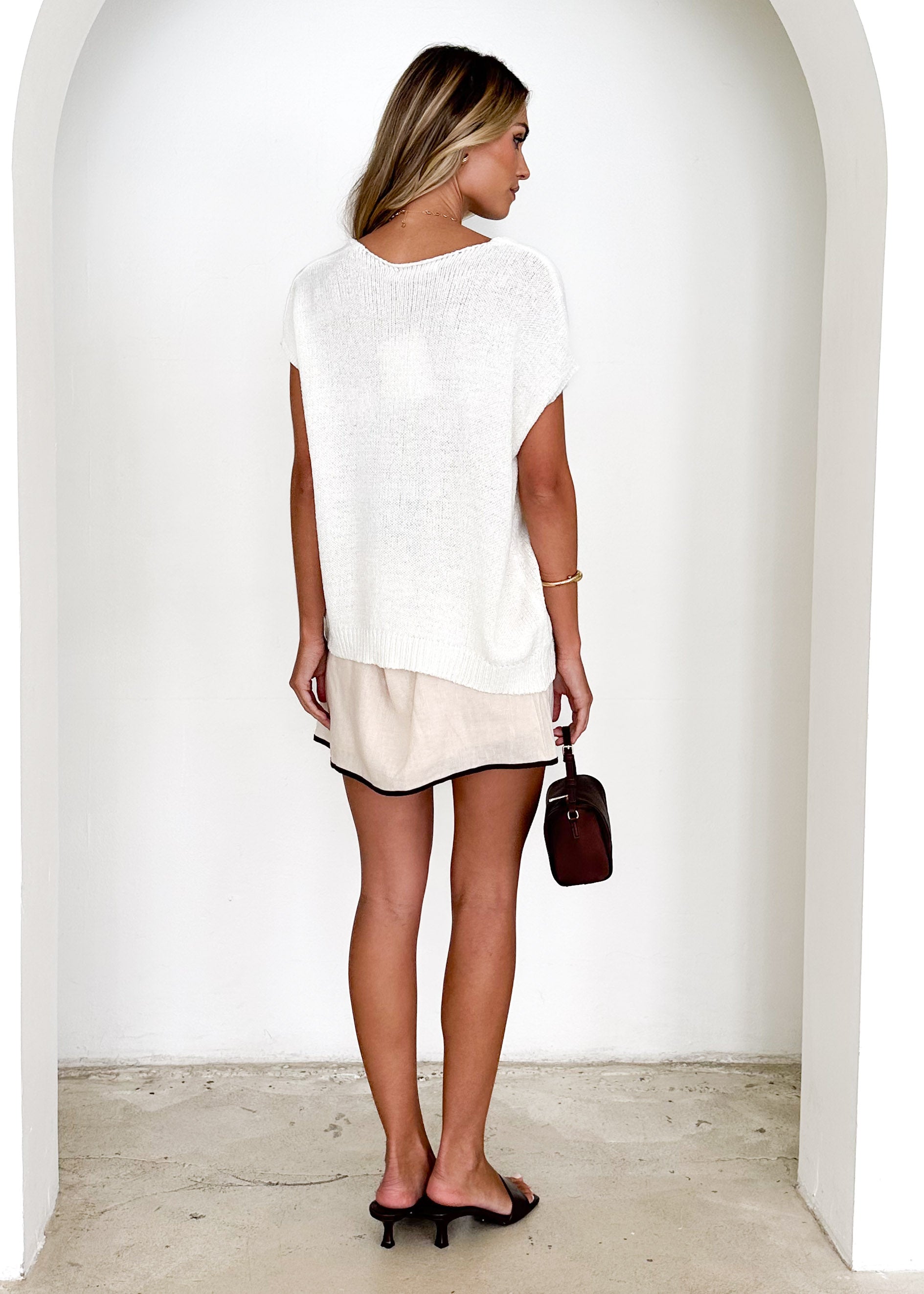 Melrose Knit Top - Off White