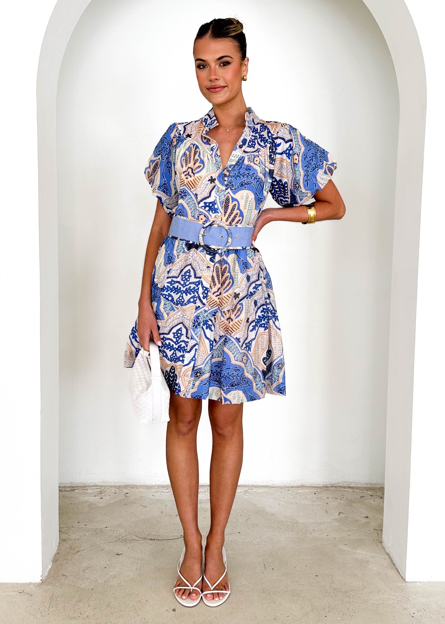 Raquel Dress - Blue Paisley