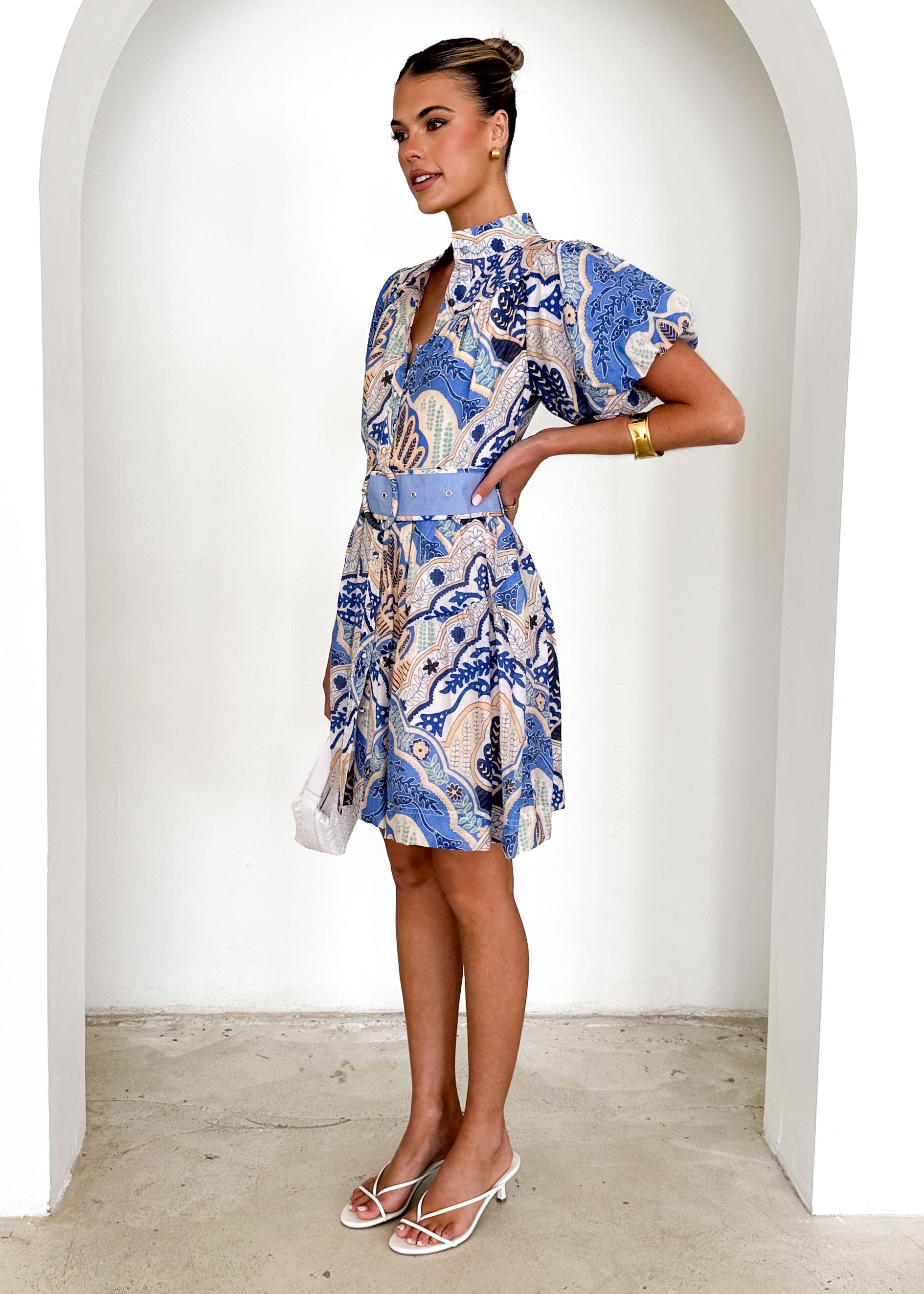 Raquel Dress - Blue Paisley