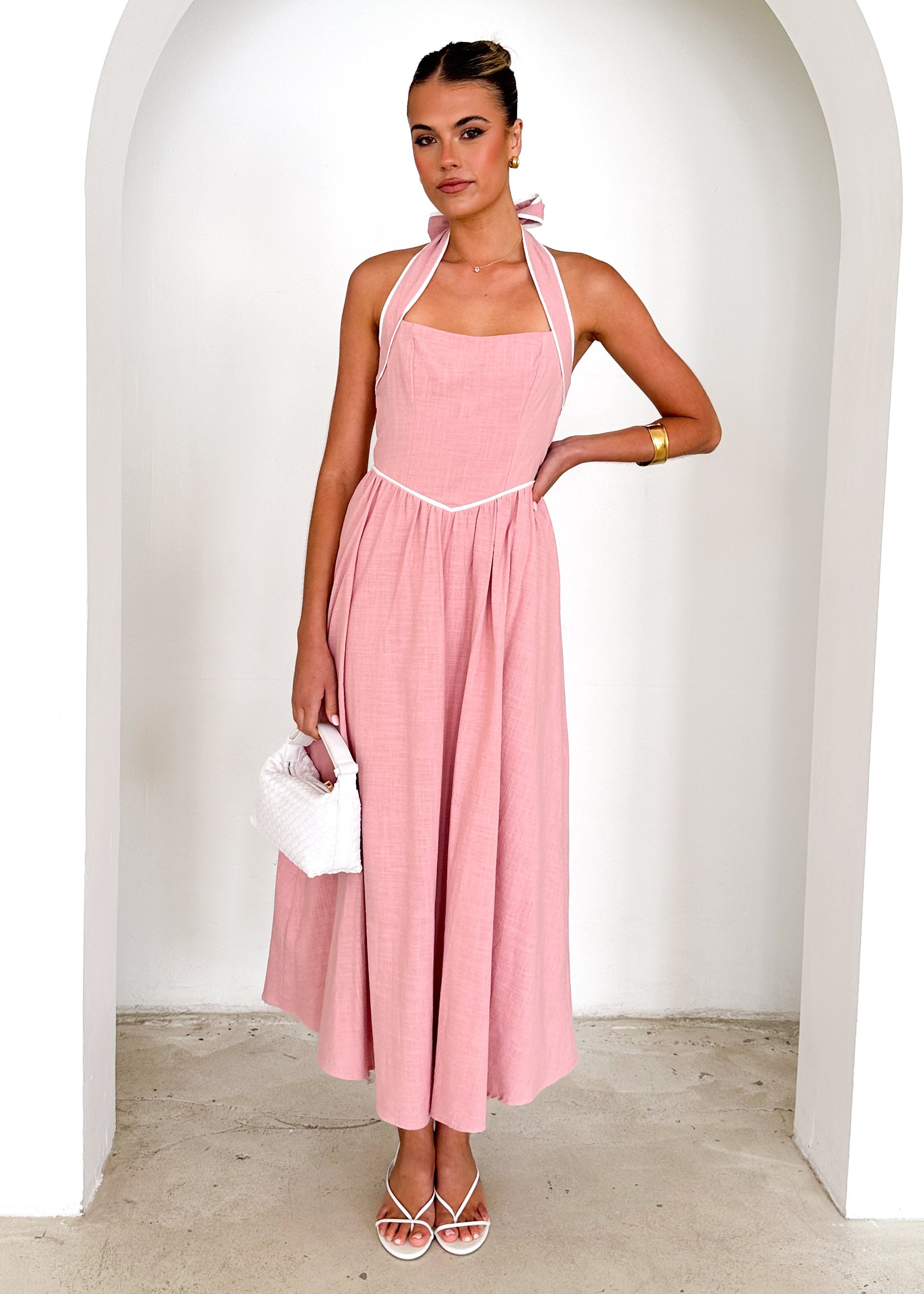 Denise Halter Maxi Dress - Blush