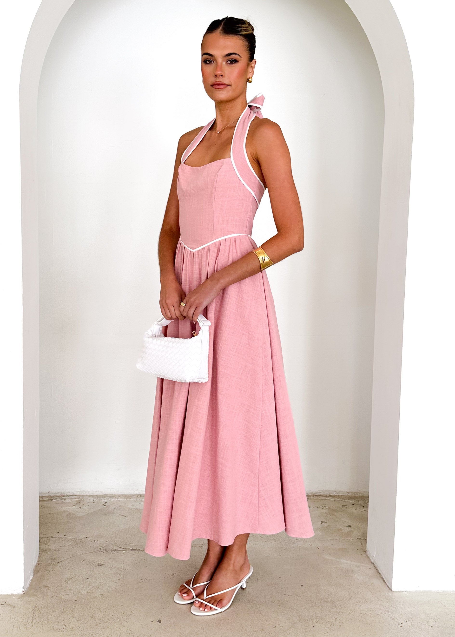 Denise Halter Maxi Dress - Blush