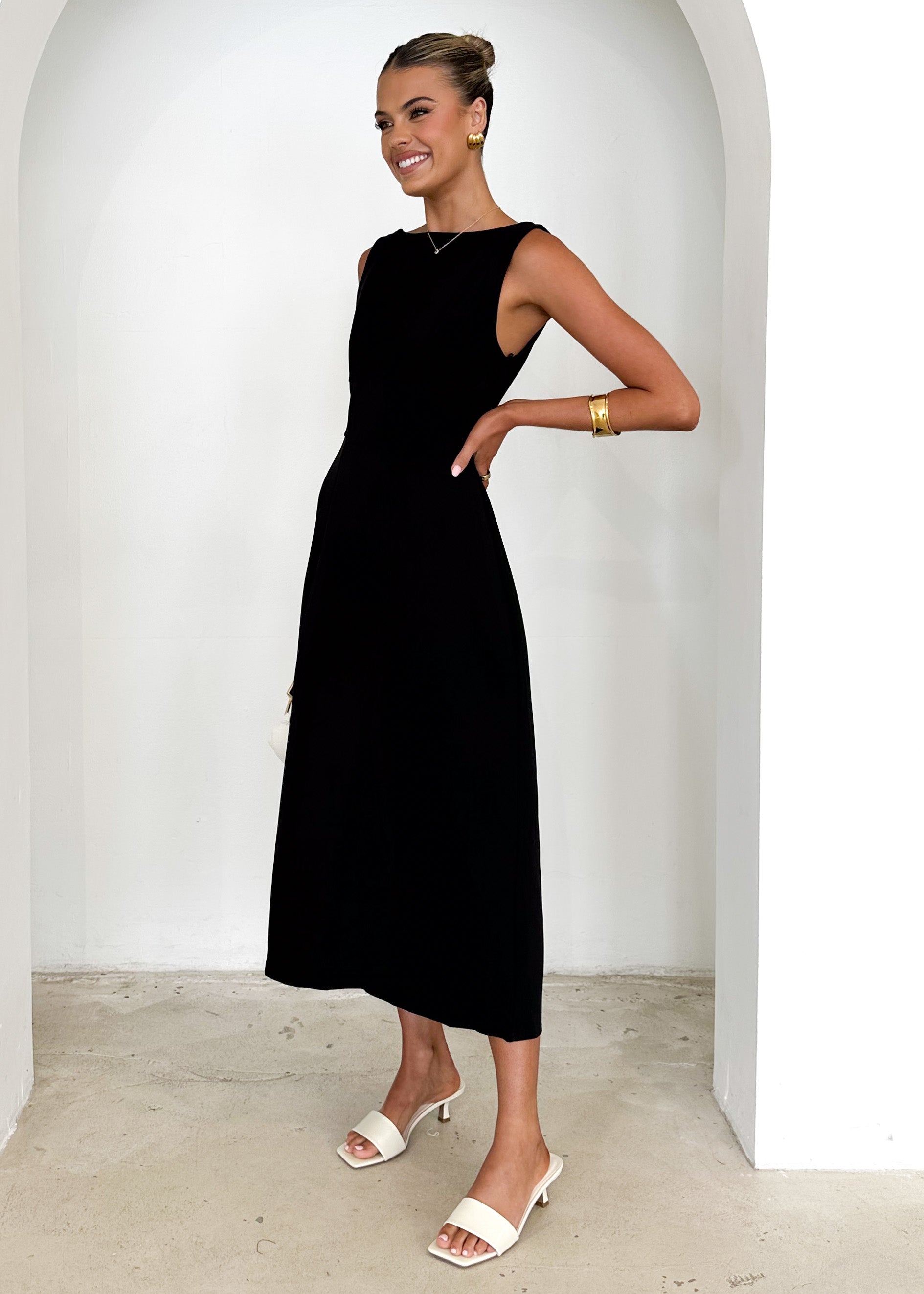 Beckham Midi Dress - Black