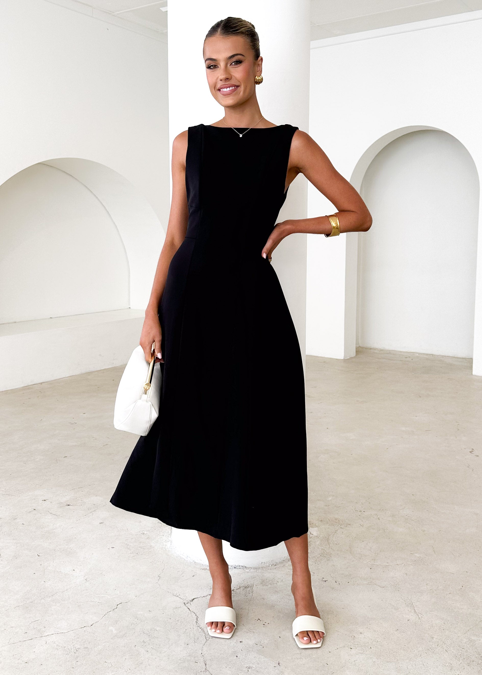 Beckham Midi Dress - Black