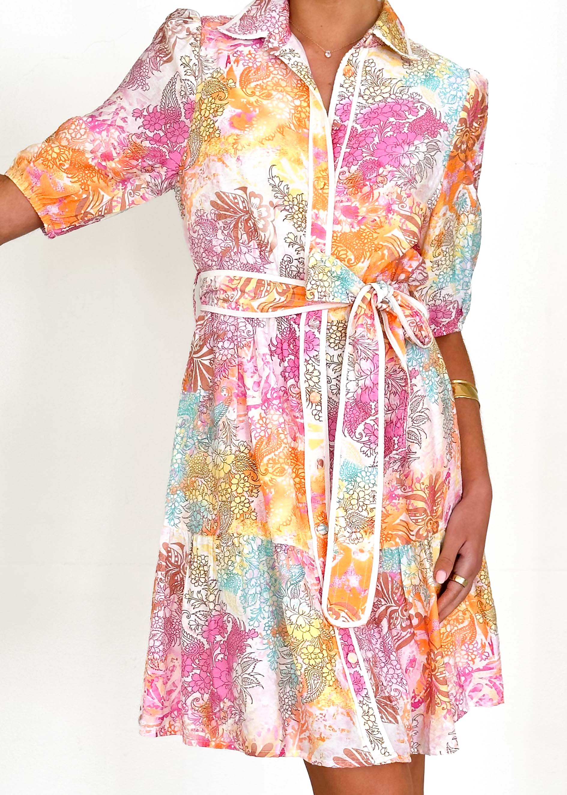 Glasgow Dress - Pastel Splash