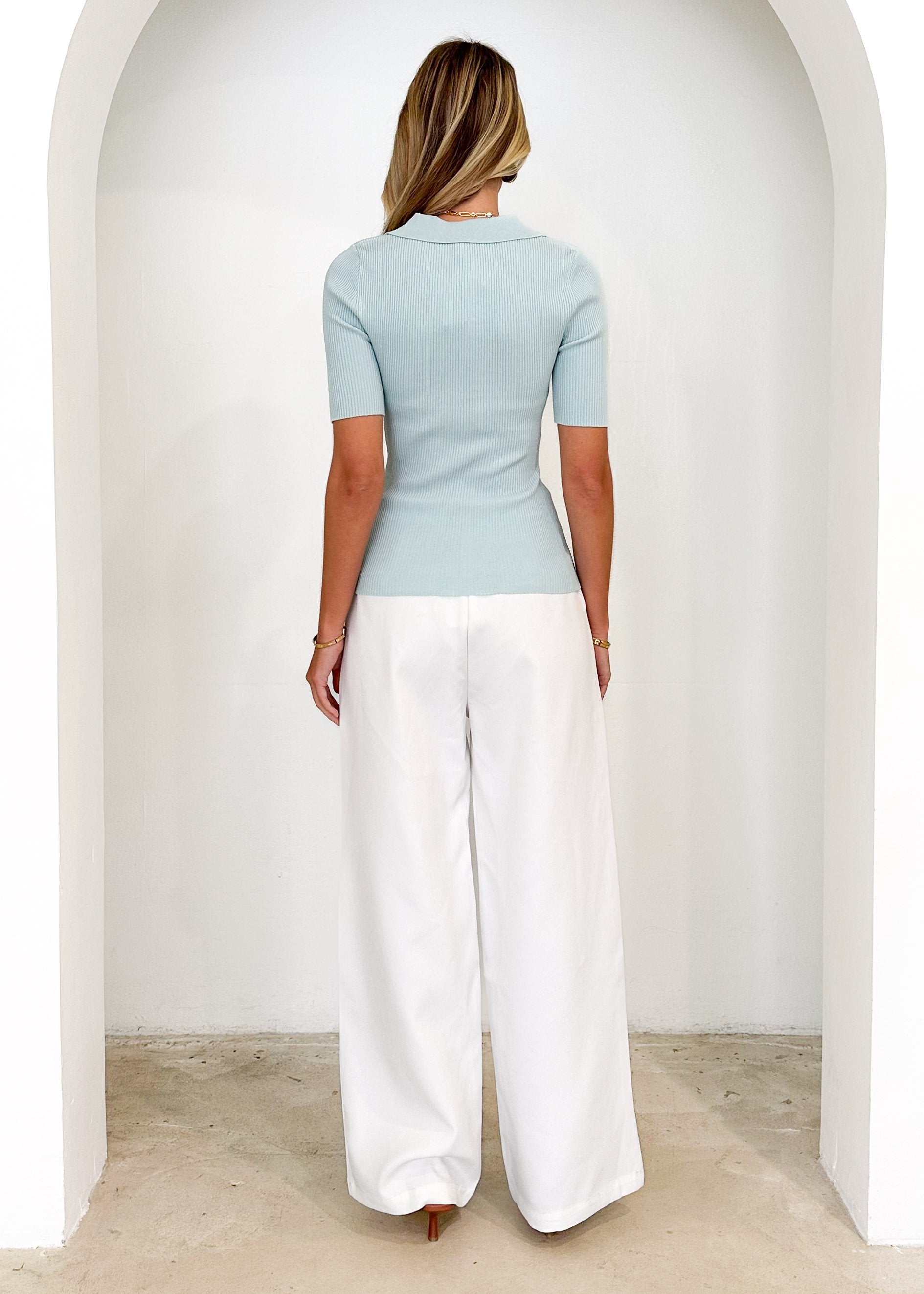 Tayman Knit Top - Seafoam