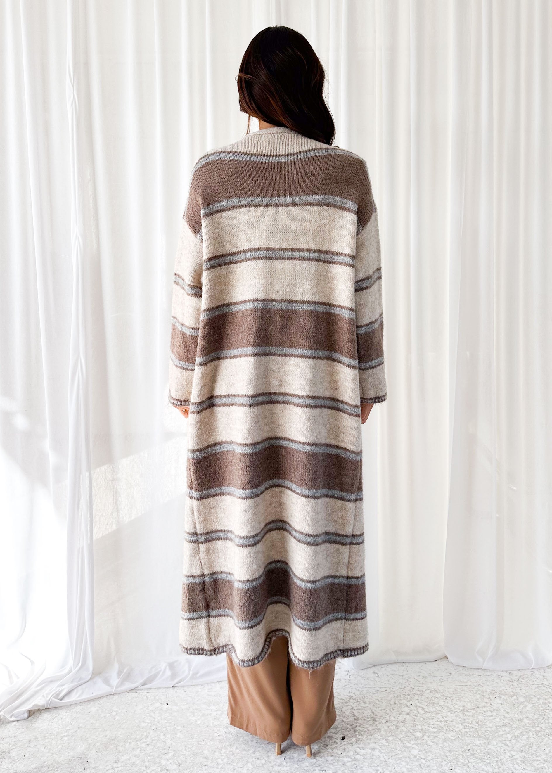 Yourta Cardigan - Brown Stripe