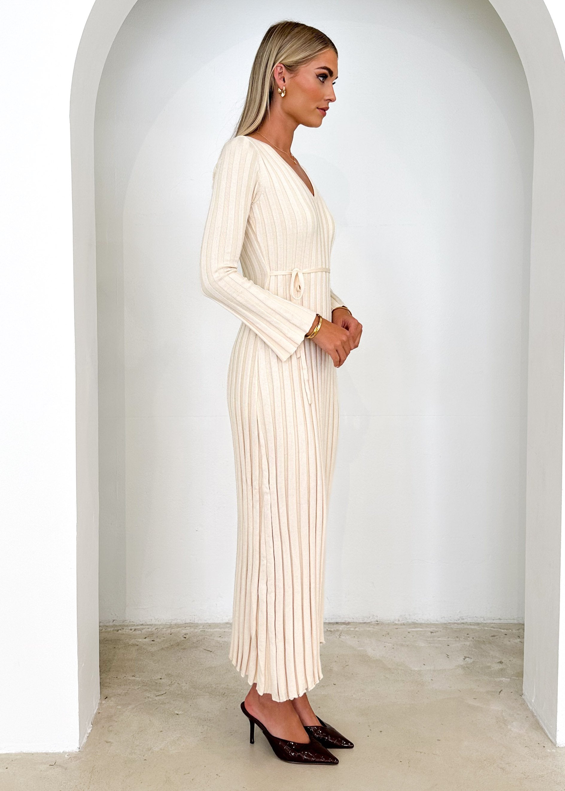 Jelsoe Knit Midi Dress - Cream