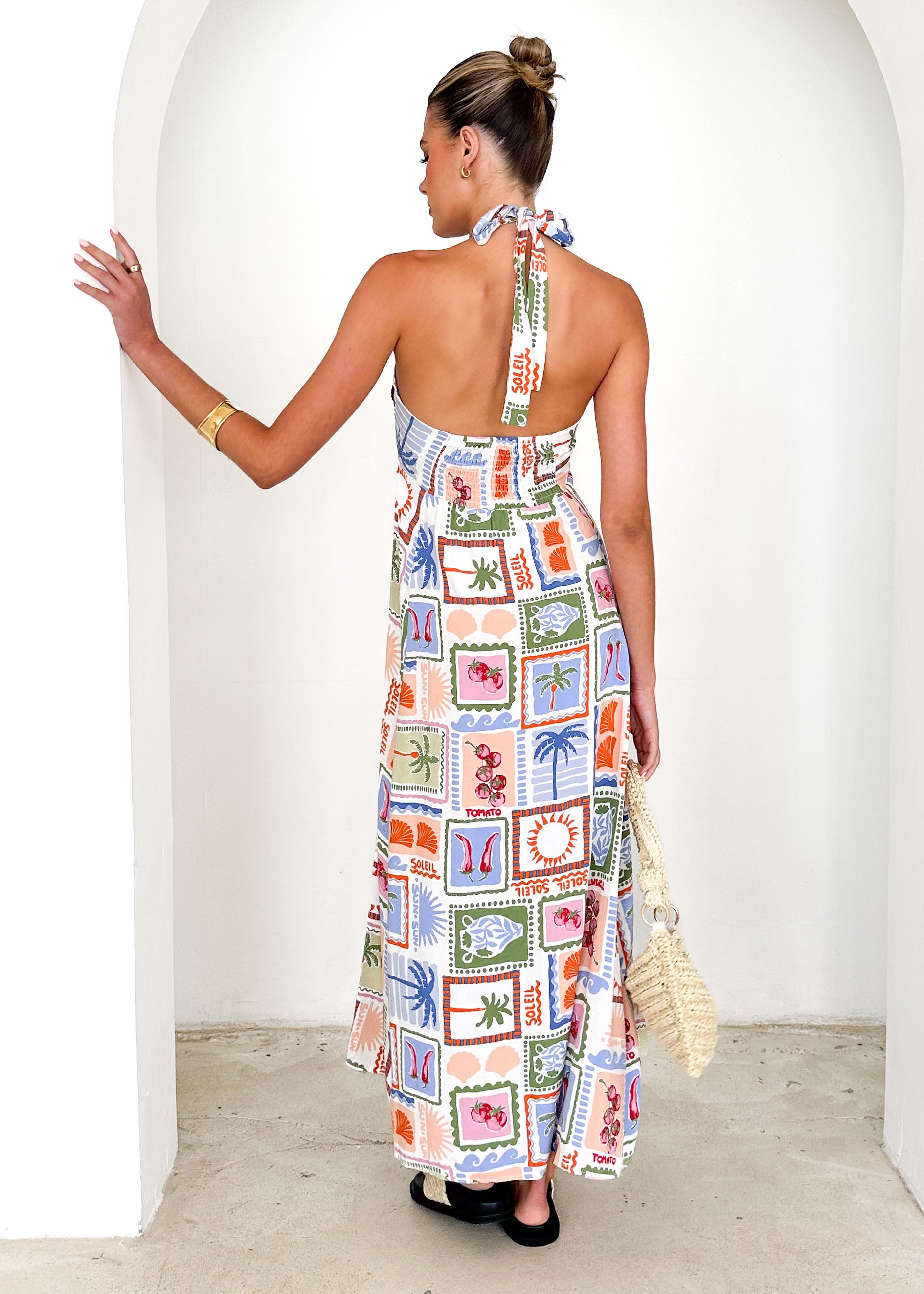 Kasenia Halter Maxi Dress - Sunny Pepper