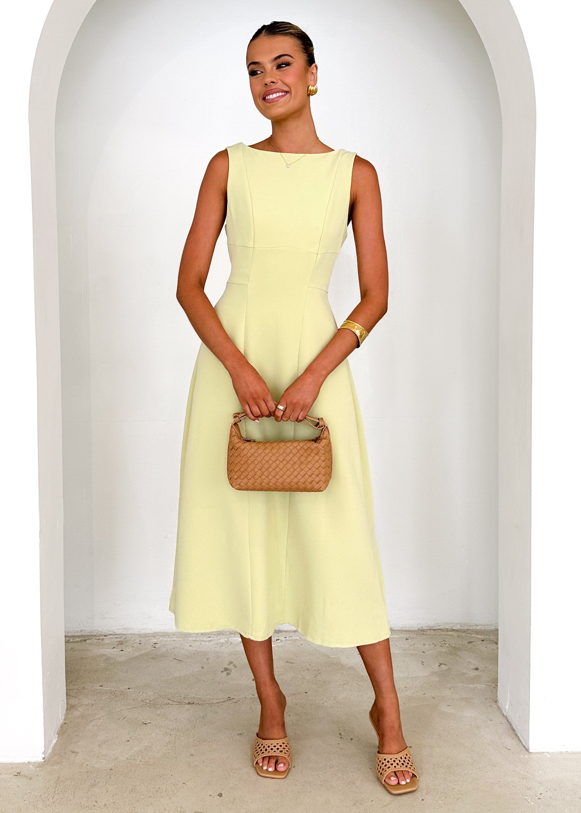 Beckham Midi Dress - Lime