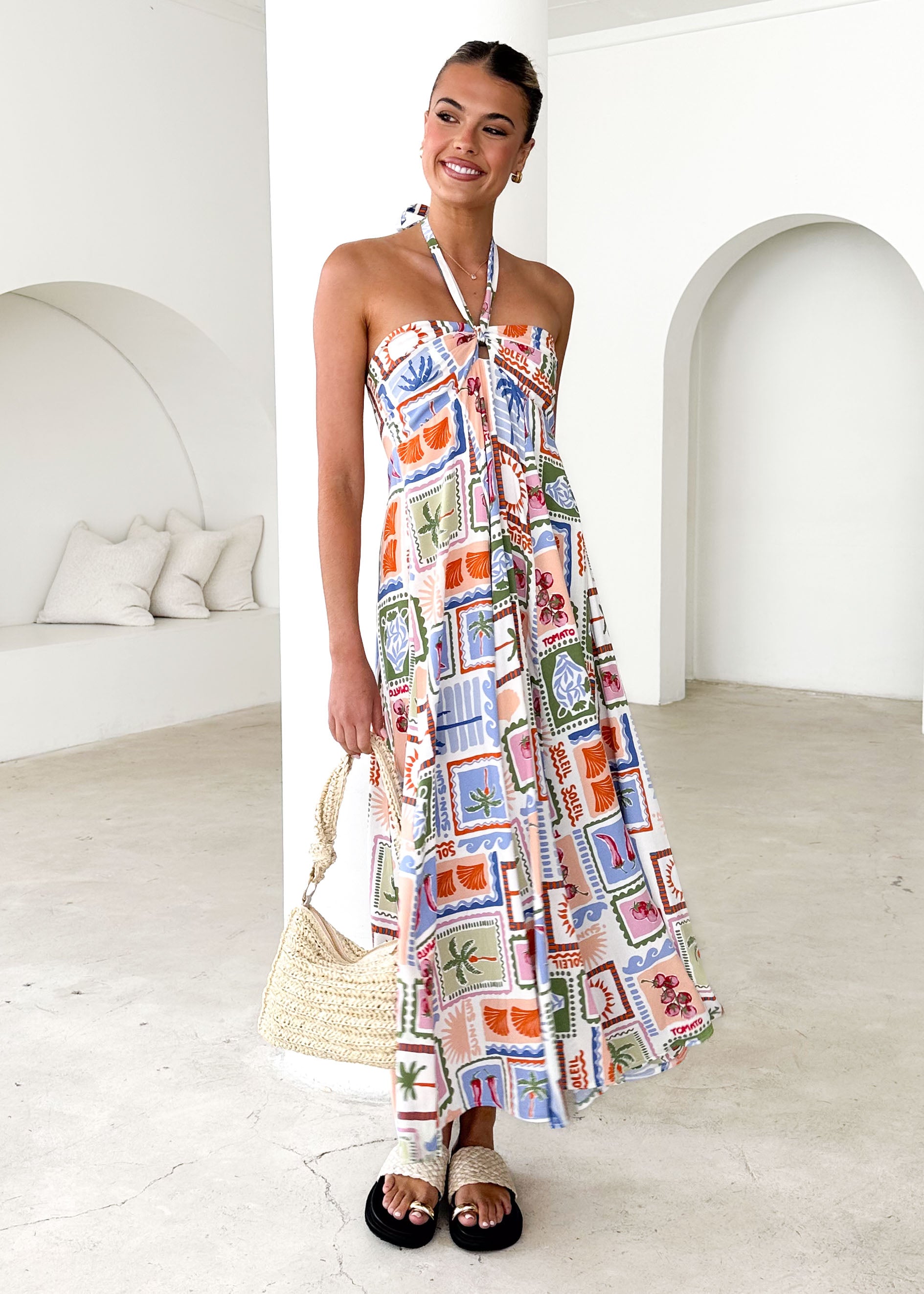 Kasenia Halter Maxi Dress - Sunny Pepper