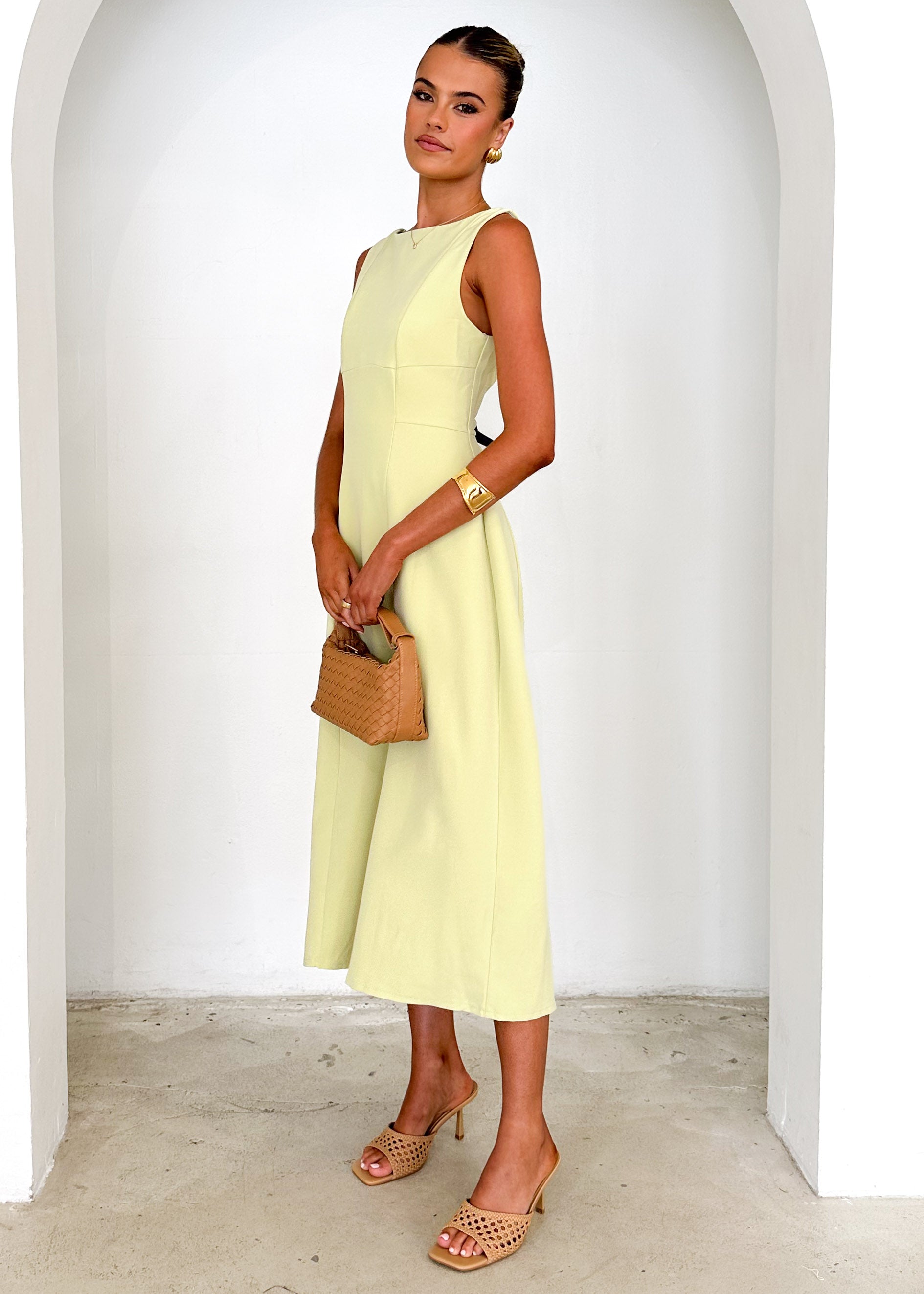 Beckham Midi Dress - Lime