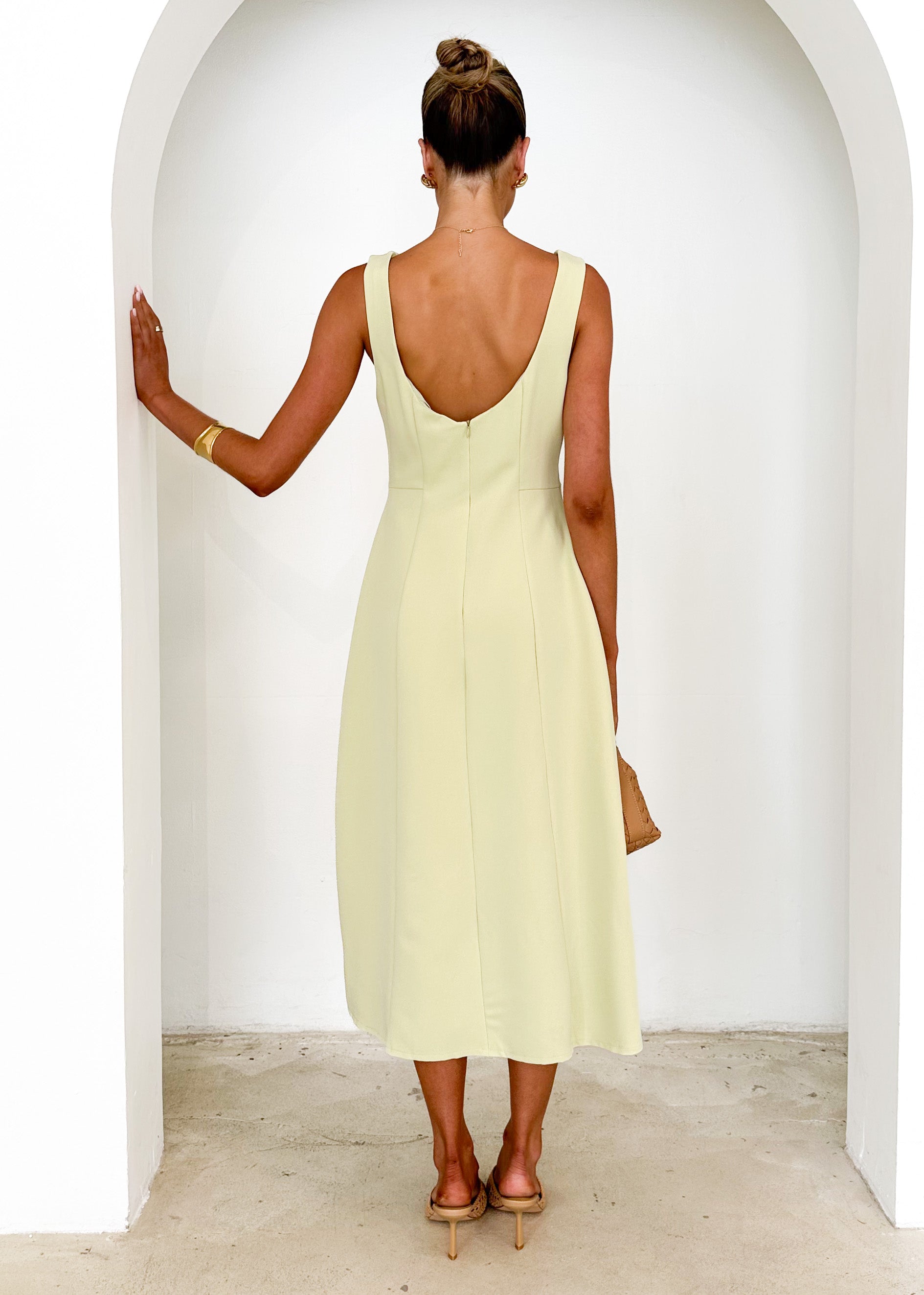 Beckham Midi Dress - Lime