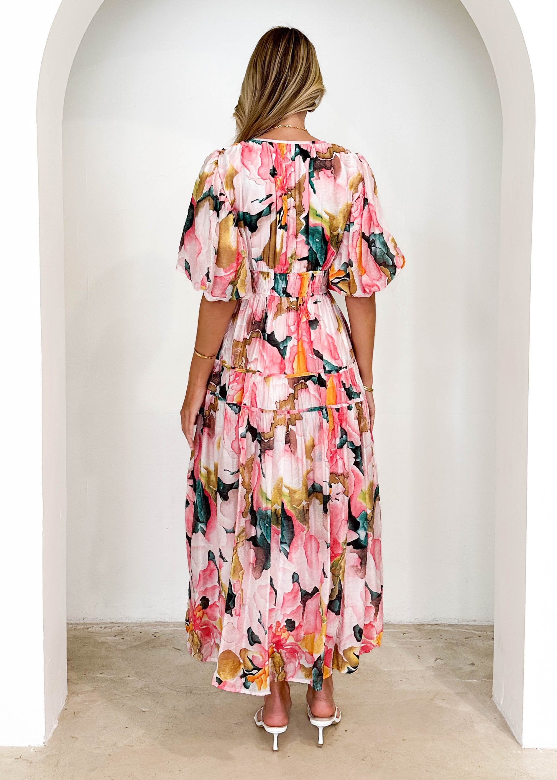 Amilio Midi Dress - Geranium Pink