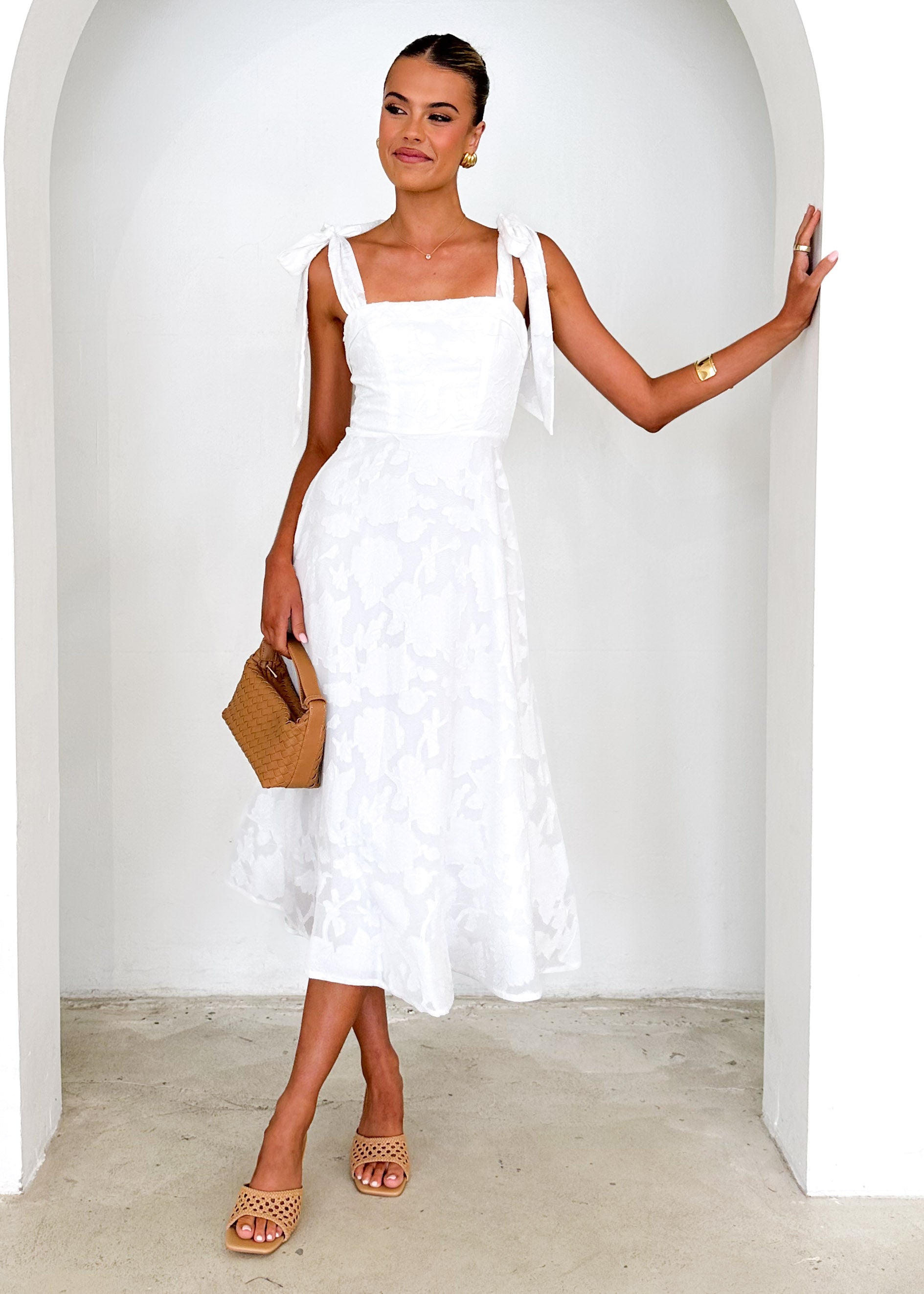 Kazane Midi Dress - Off White