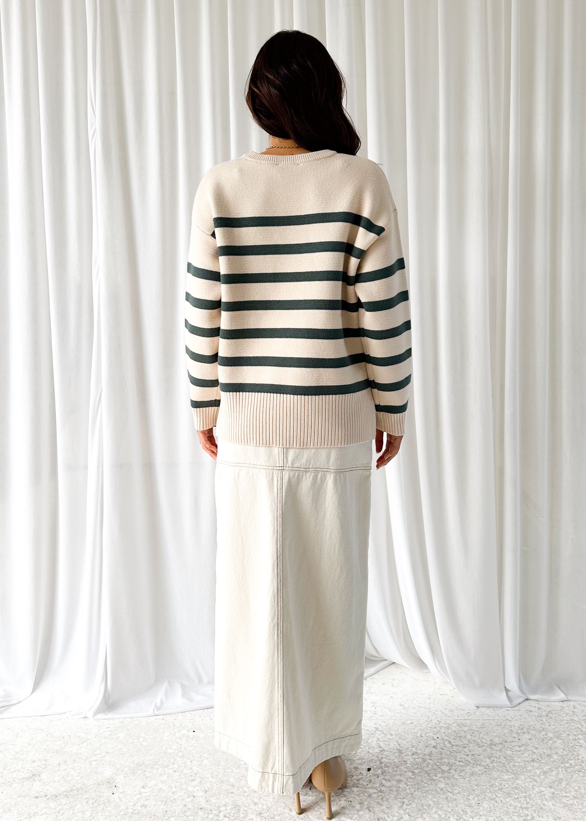 Coastalla Sweater - Green Stripe