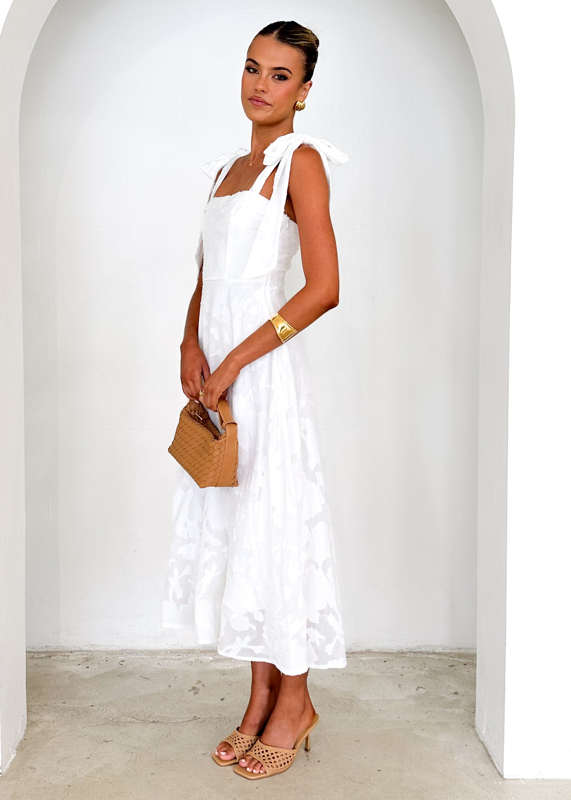 Kazane Midi Dress - Off White