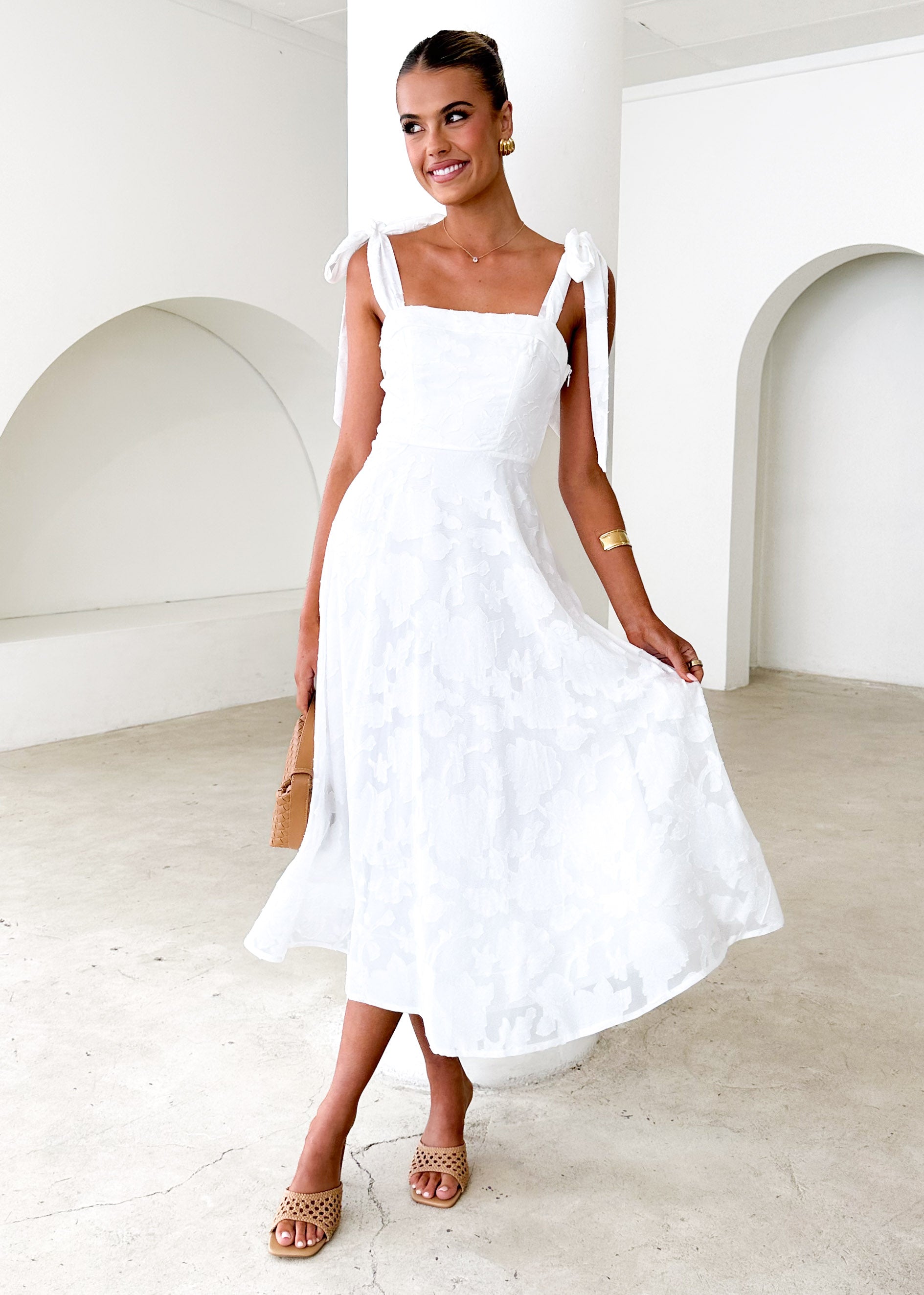 Kazane Midi Dress - Off White