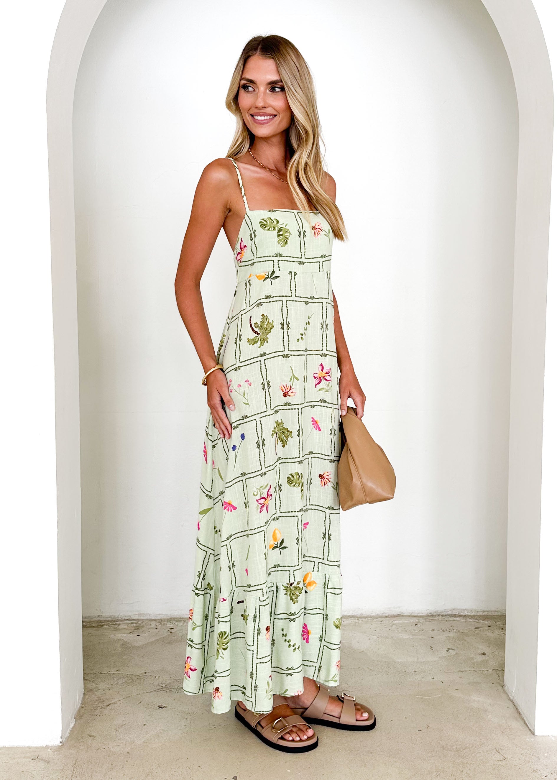 Romara Maxi Dress - Sage Iris