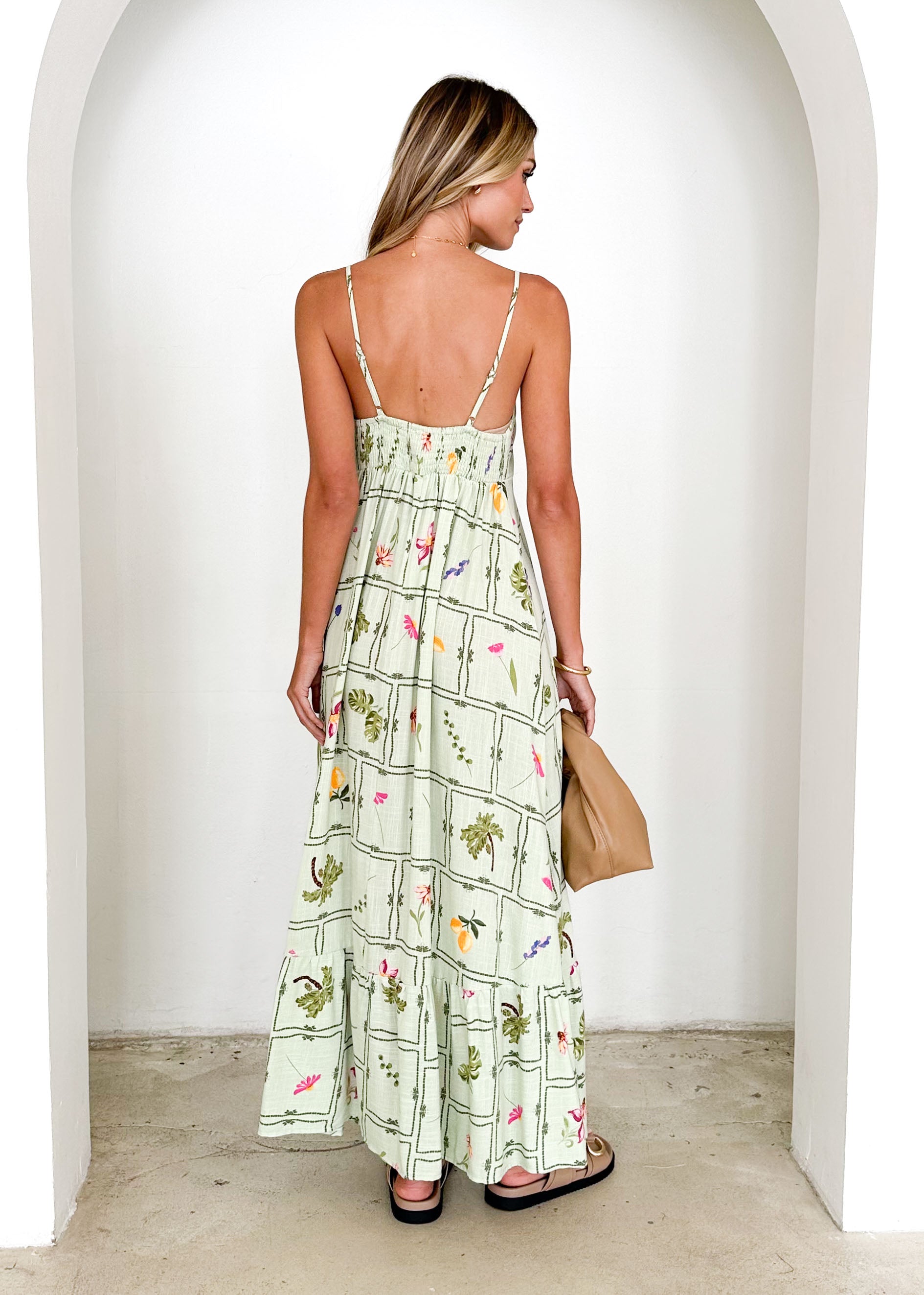 Romara Maxi Dress - Sage Iris