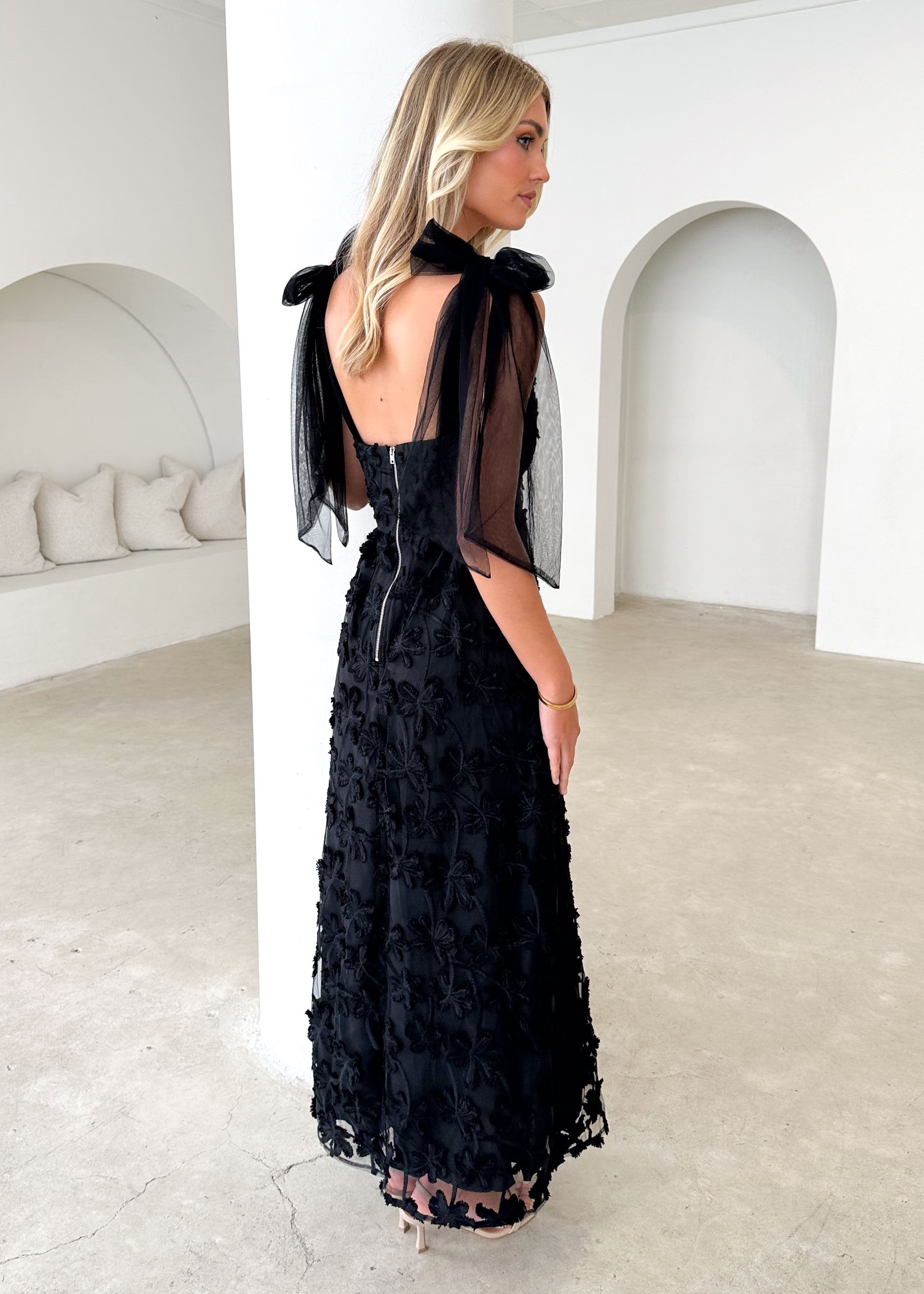 Celestial Midi Dress - Black