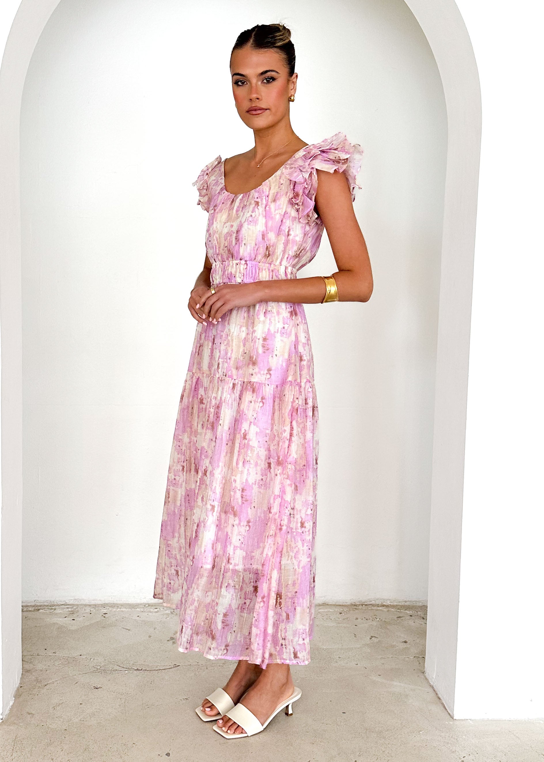 Valentina Maxi Dress - Pink Splash