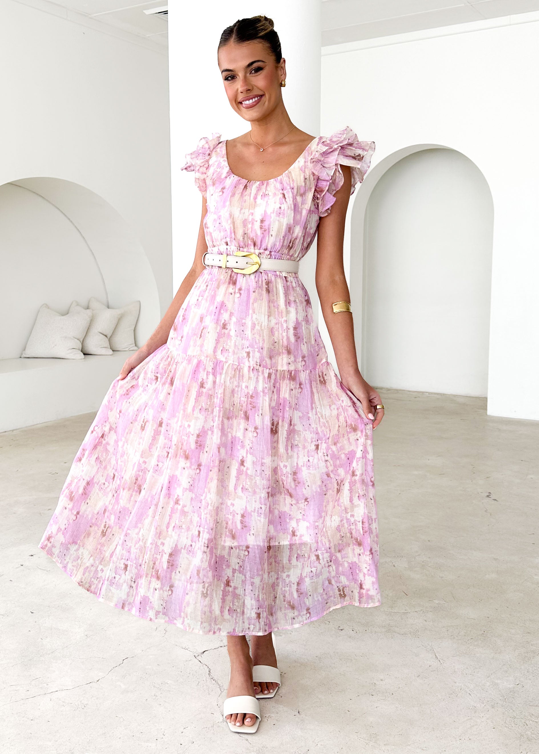 Valentina Maxi Dress - Pink Splash