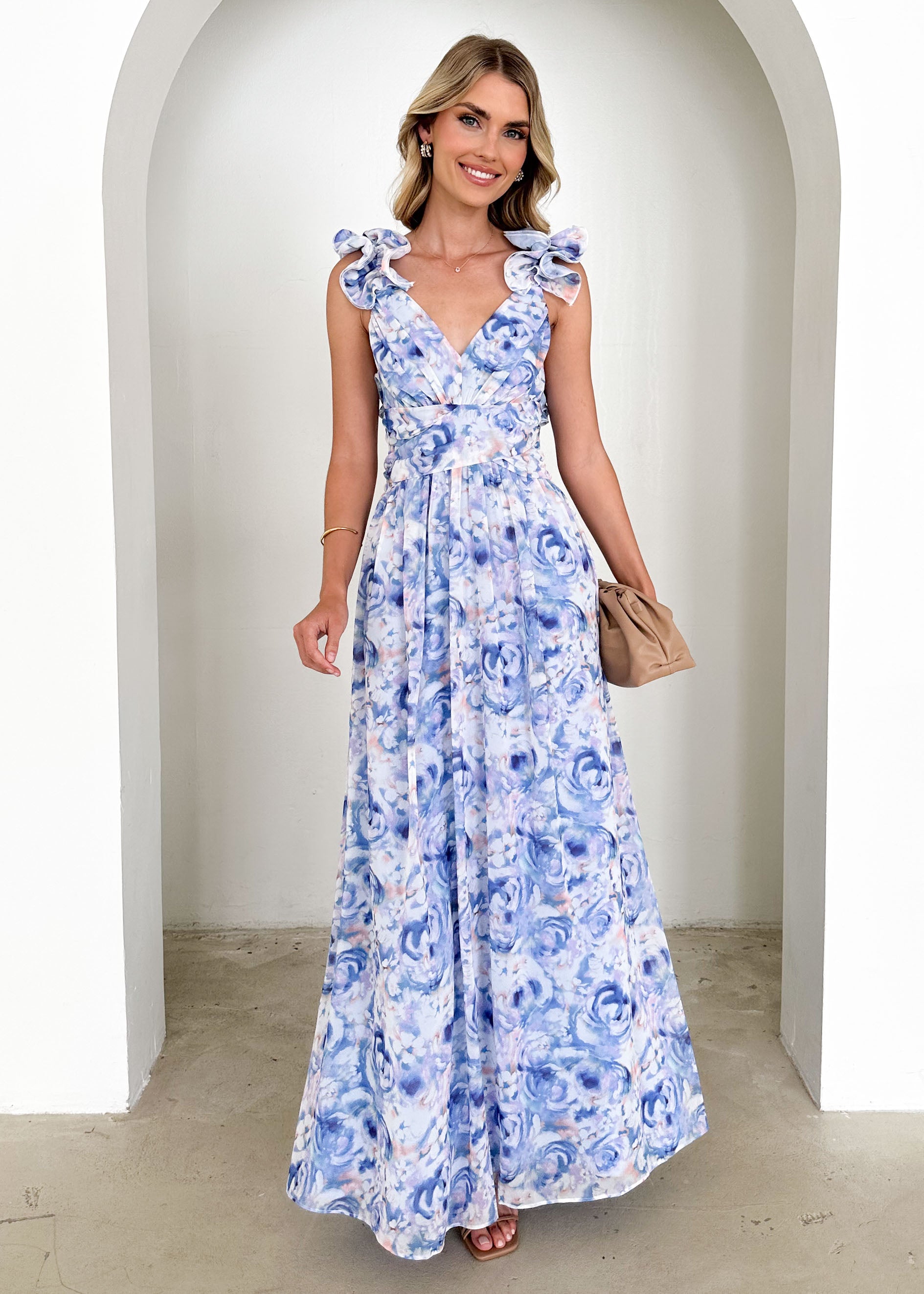 Odessa Maxi Dress - Peony Blue