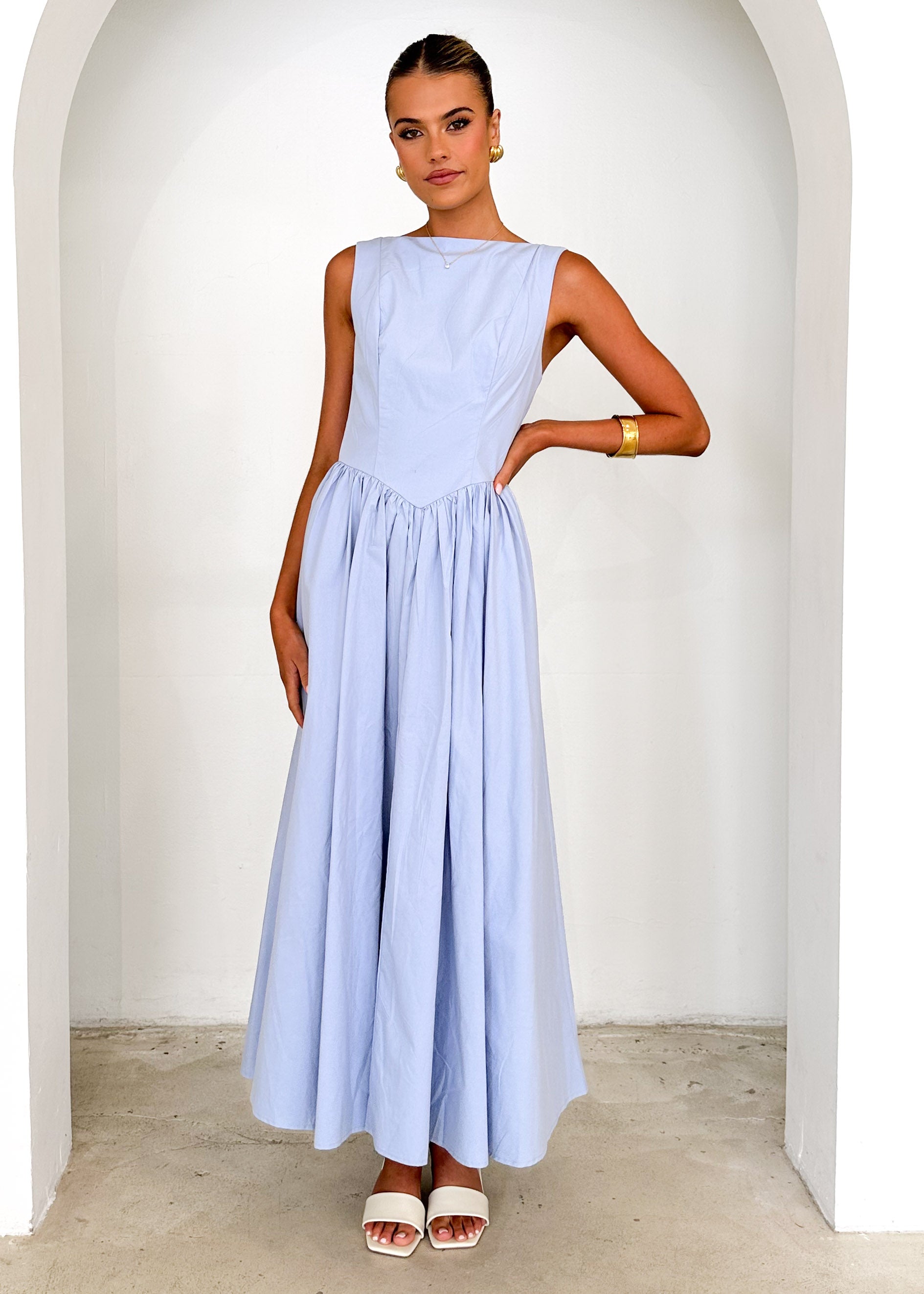 Bessie Maxi Dress - Baby Blue