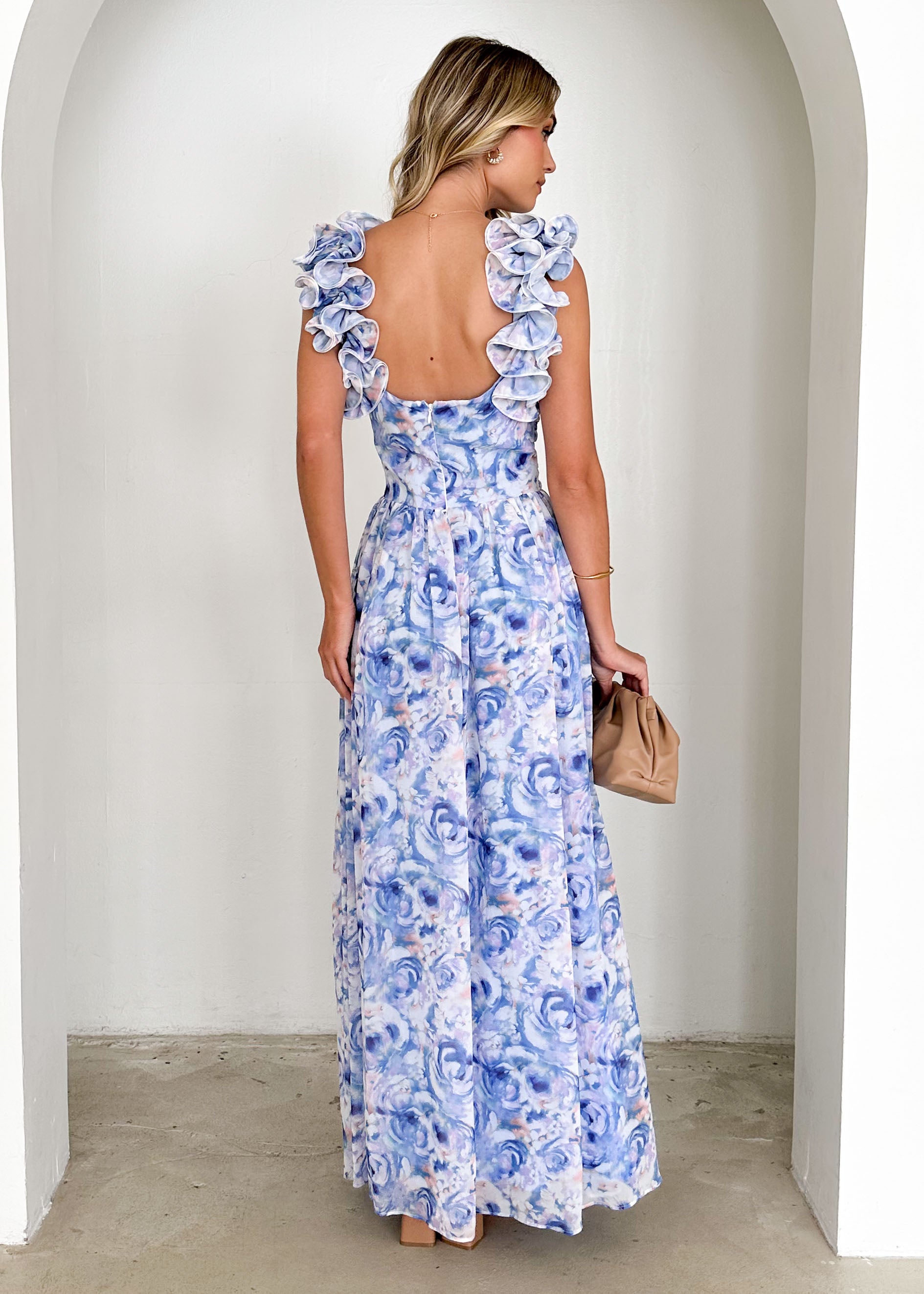 Odessa Maxi Dress - Peony Blue