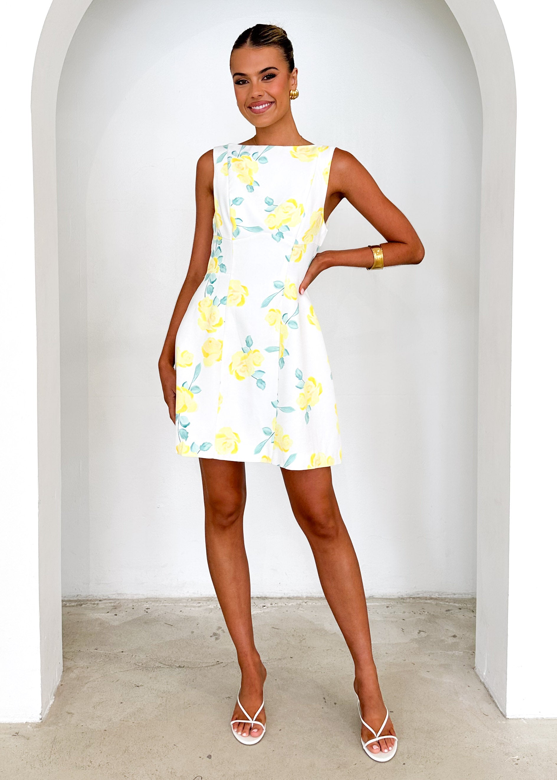 Clarissa Dress - Lemon Floral