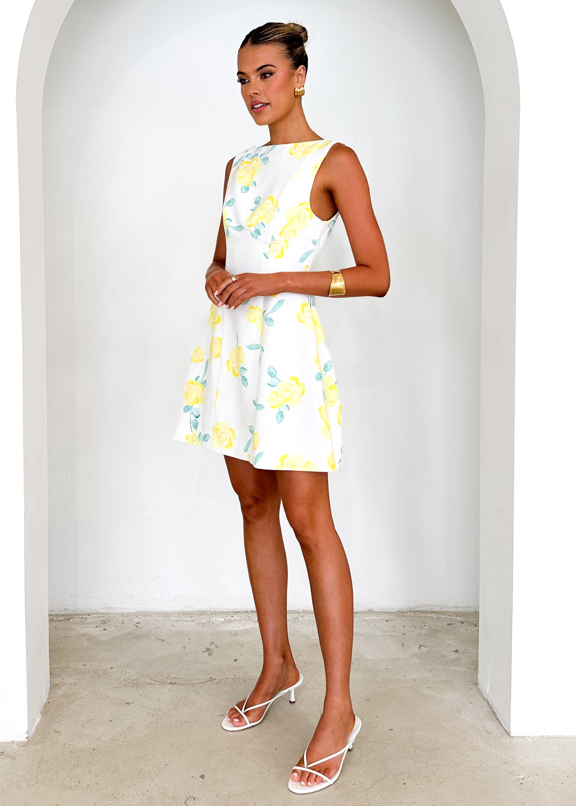 Clarissa Dress - Lemon Floral