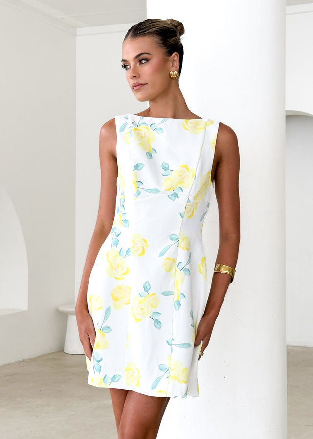 Clarissa Dress - Lemon Floral