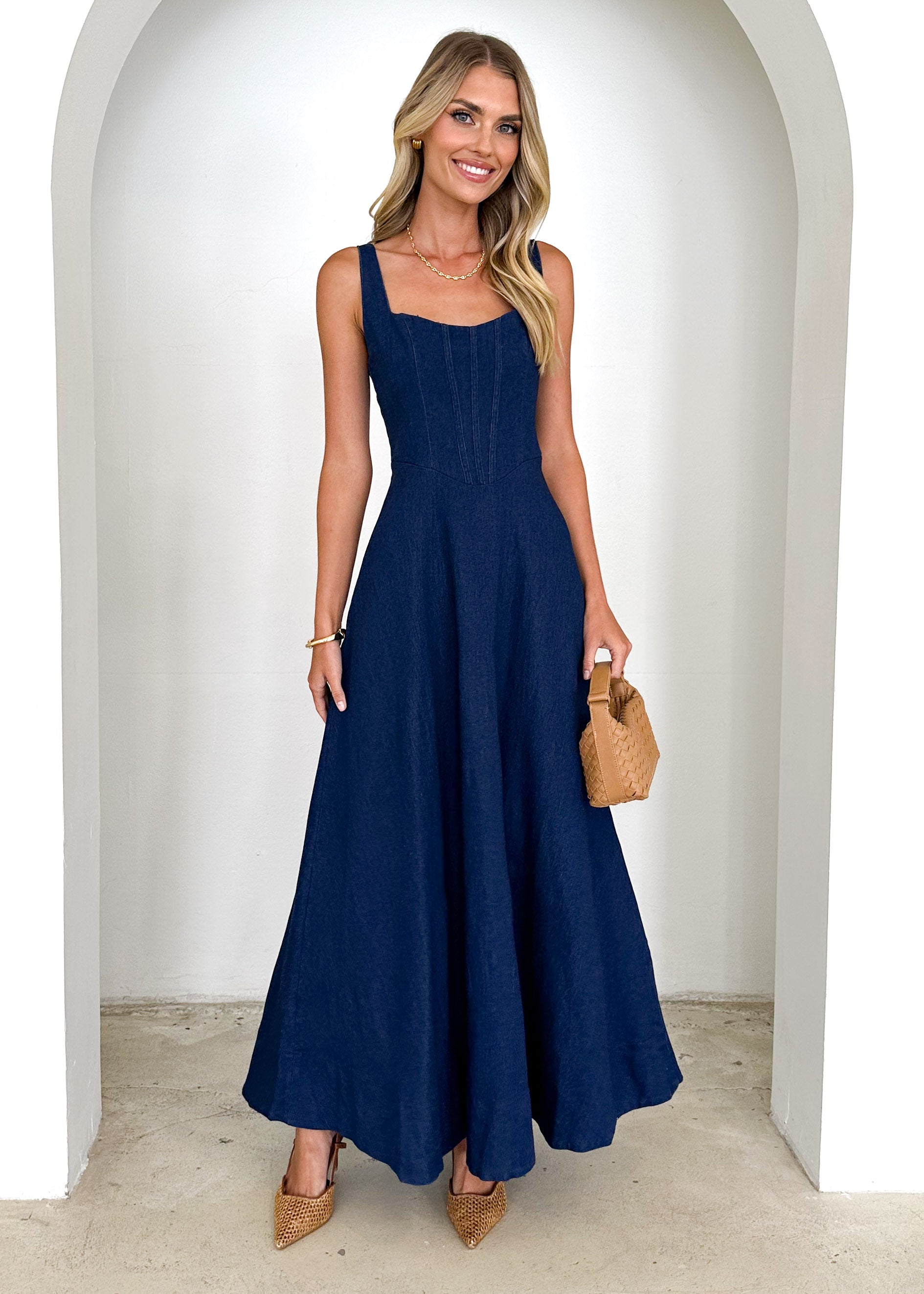 Toscana Maxi Dress - Indigo