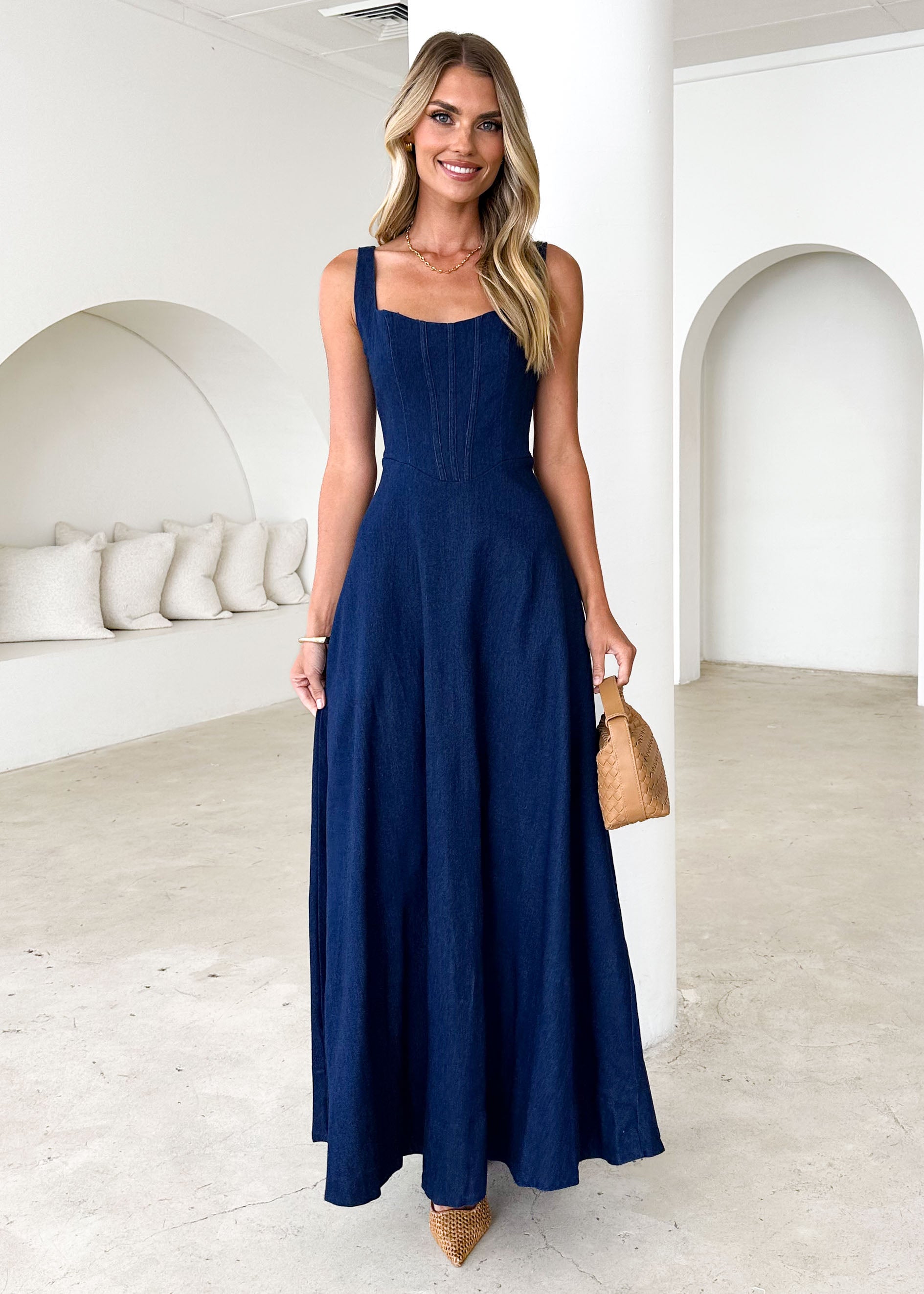 Toscana Maxi Dress - Indigo