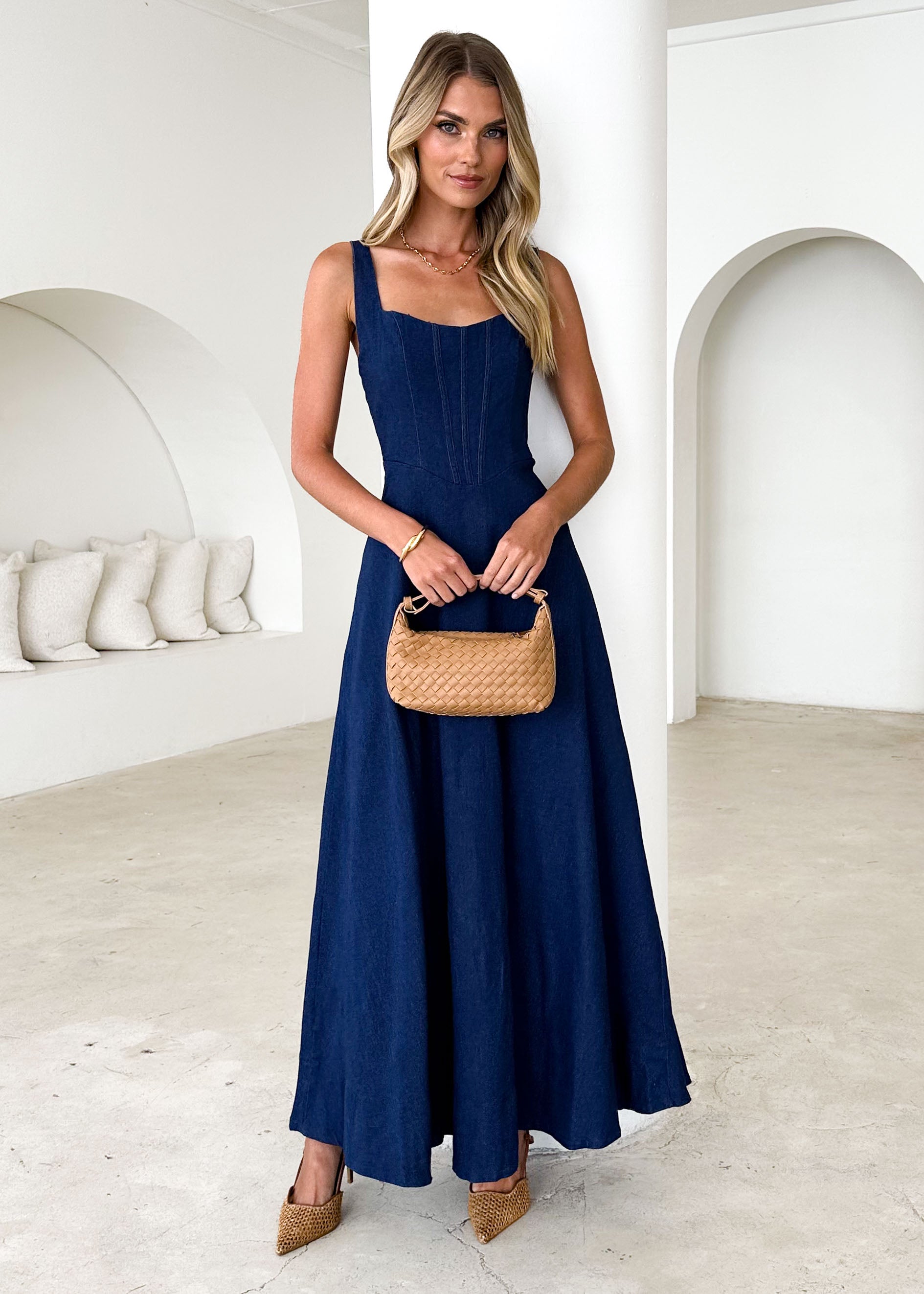 Toscana Maxi Dress - Indigo