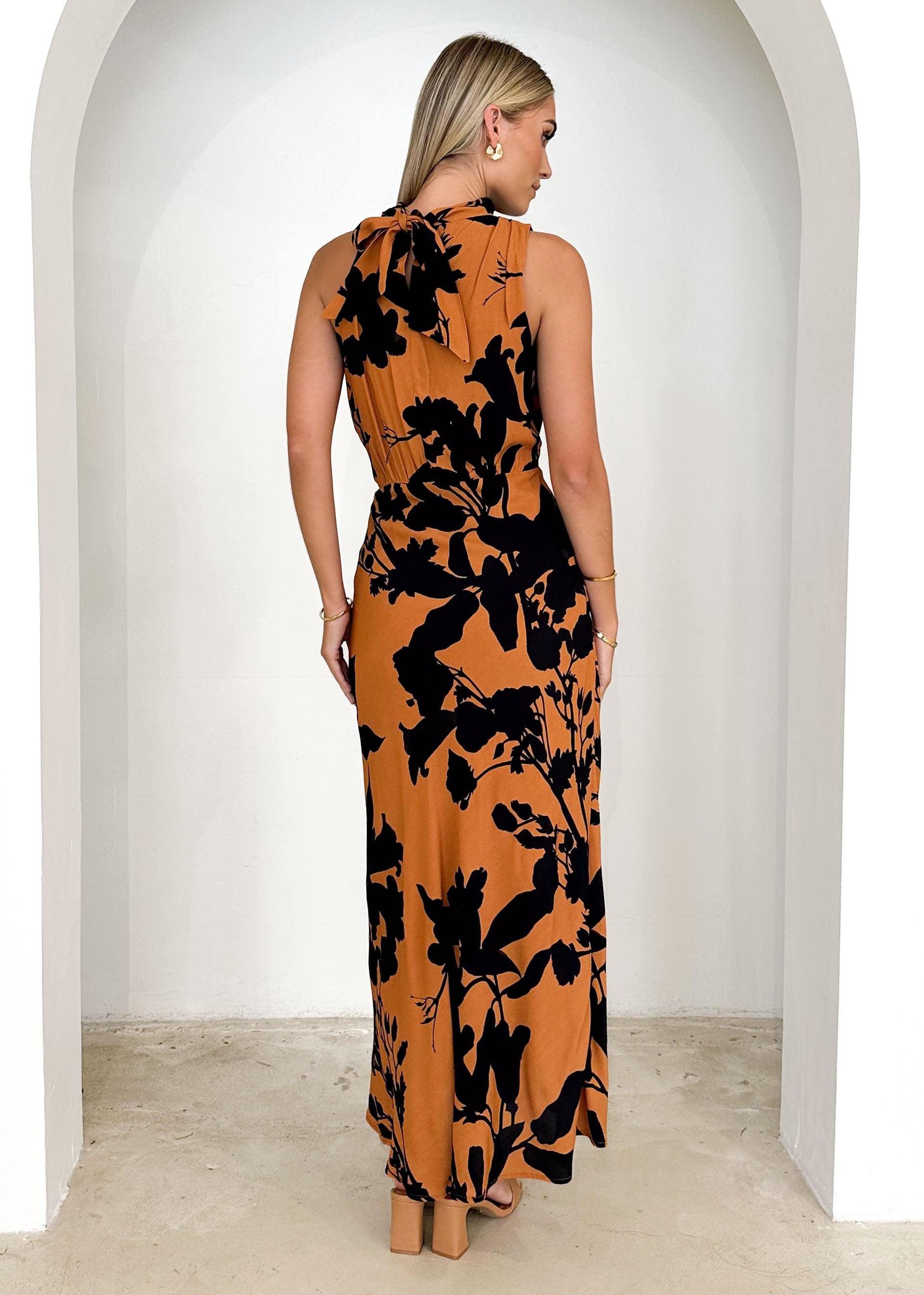 Gedsa Maxi Dress - Orange Floral