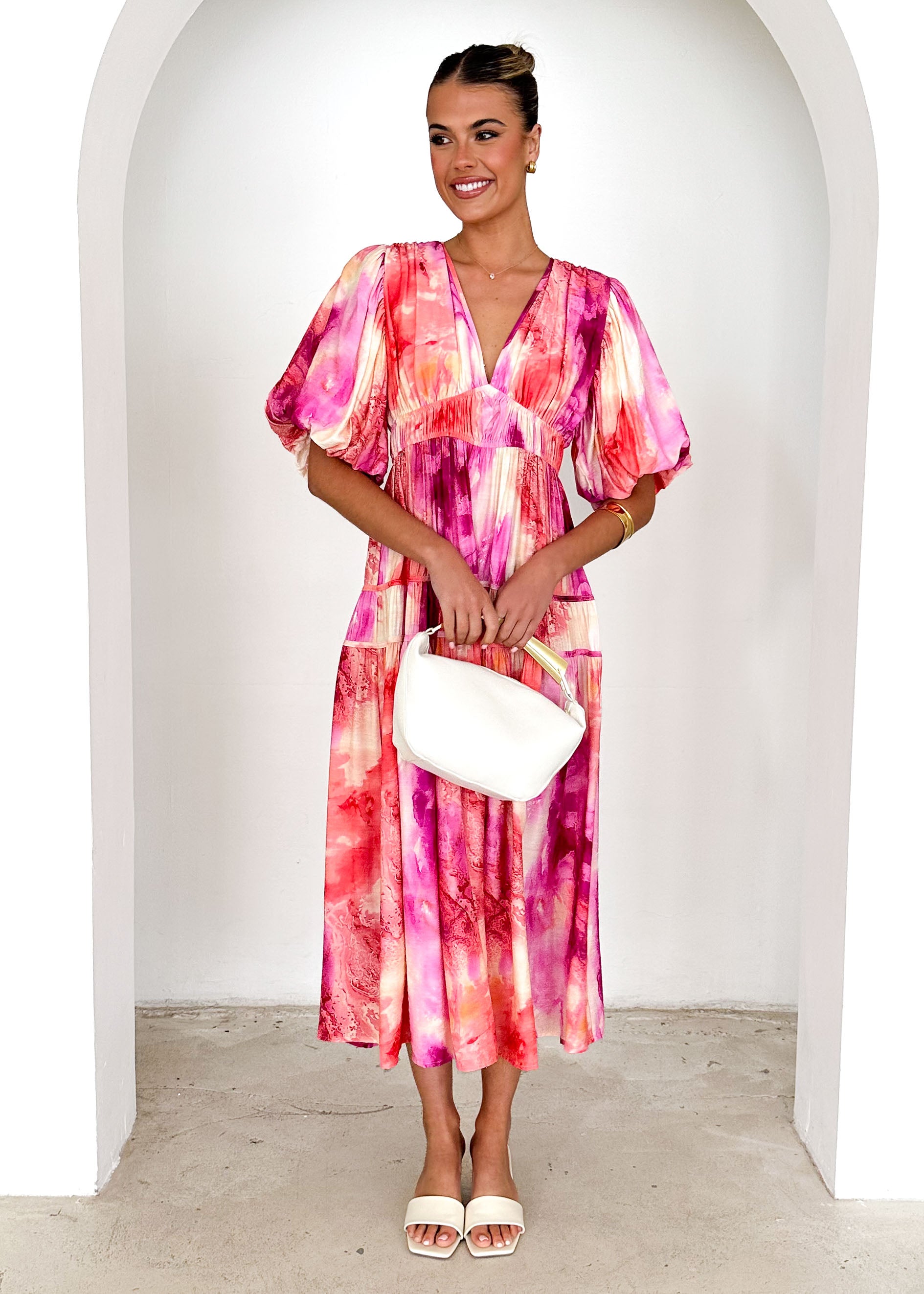 Bedford Maxi Dress - Magenta Splash