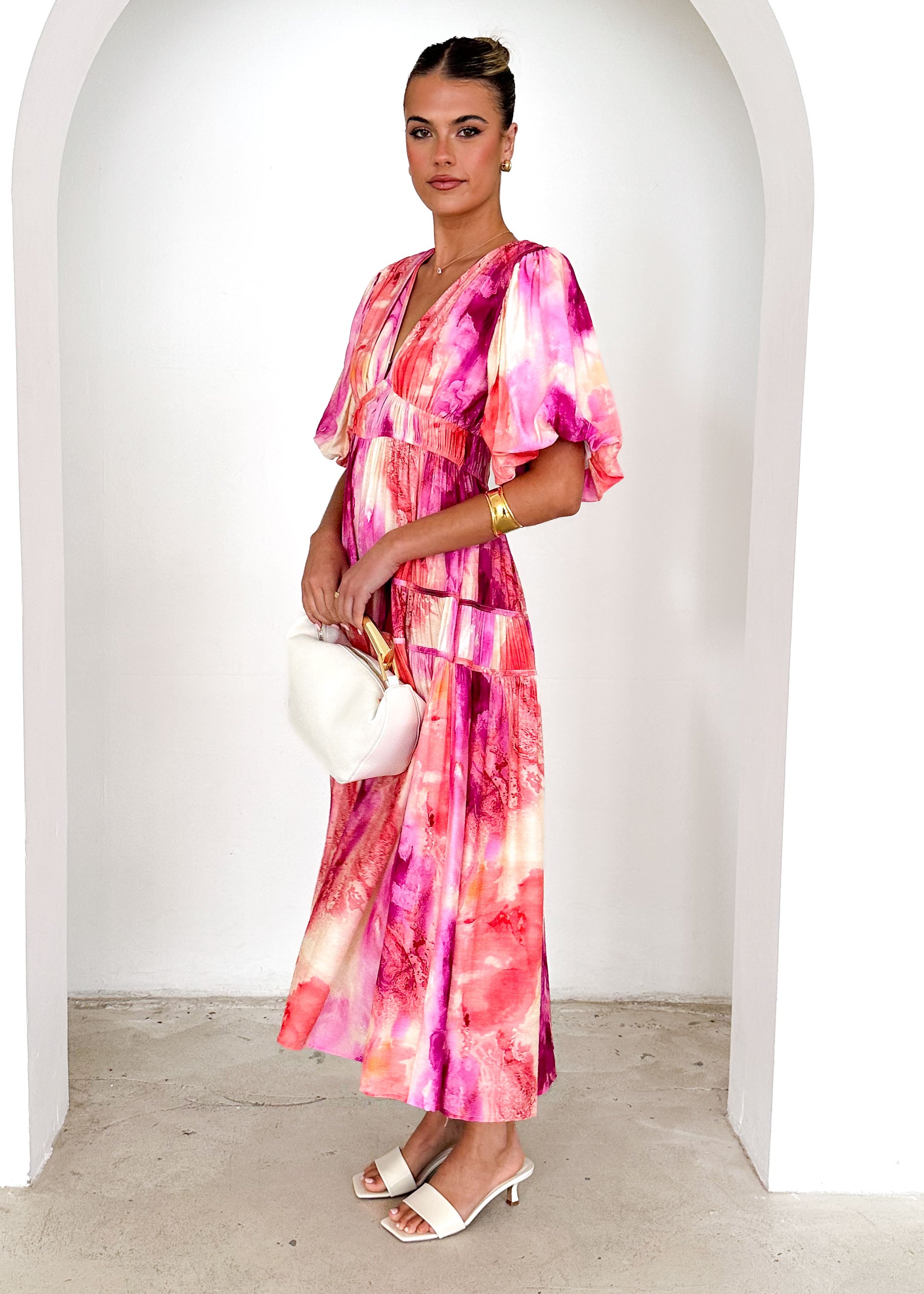 Bedford Maxi Dress - Magenta Splash