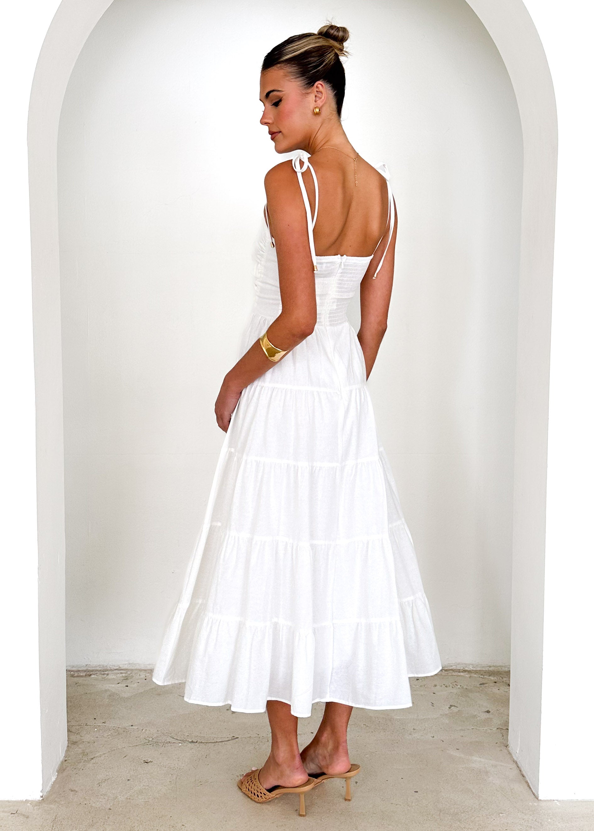 Tallia Midi Dress - Off White