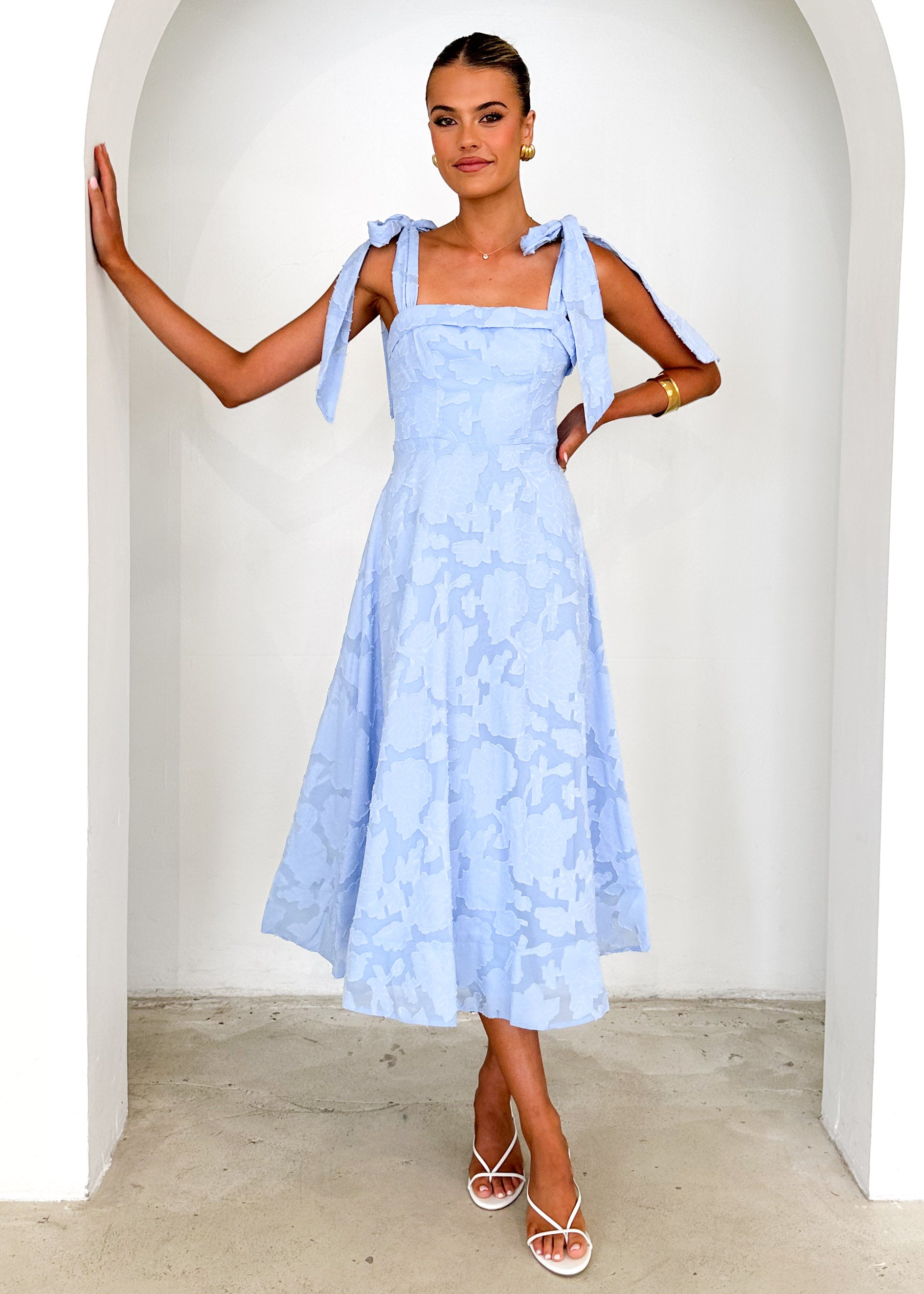 Kazane Midi Dress - Baby Blue