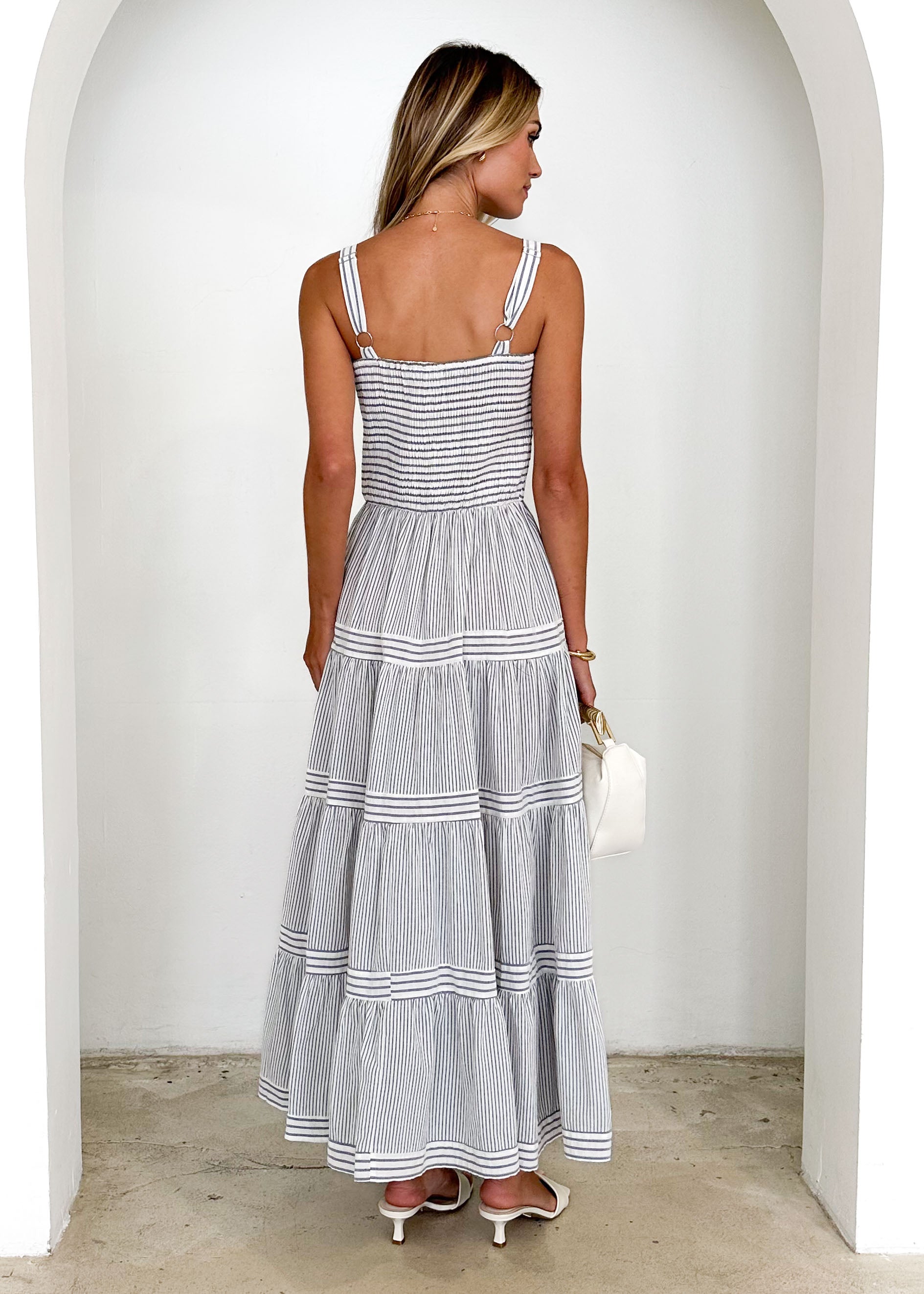 Courtland Maxi Dress - Navy Stripe