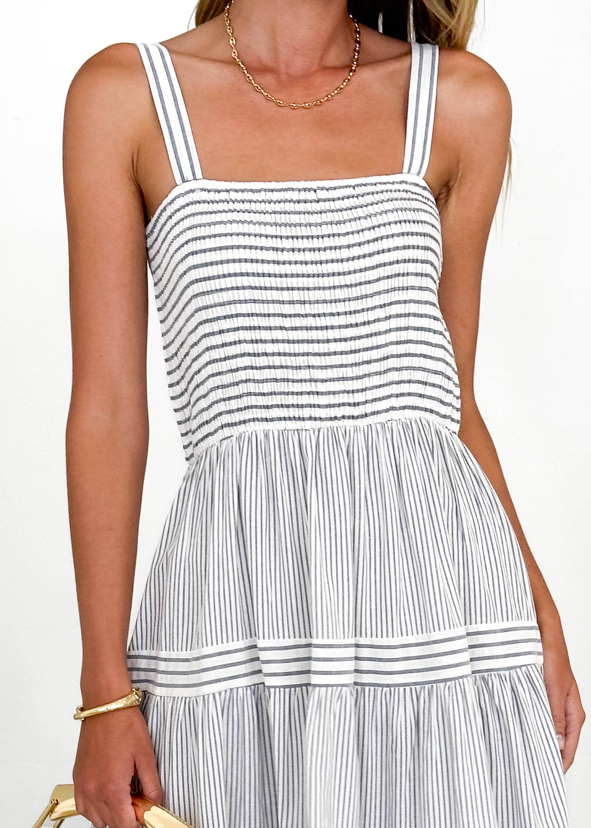 Courtland Maxi Dress - Navy Stripe