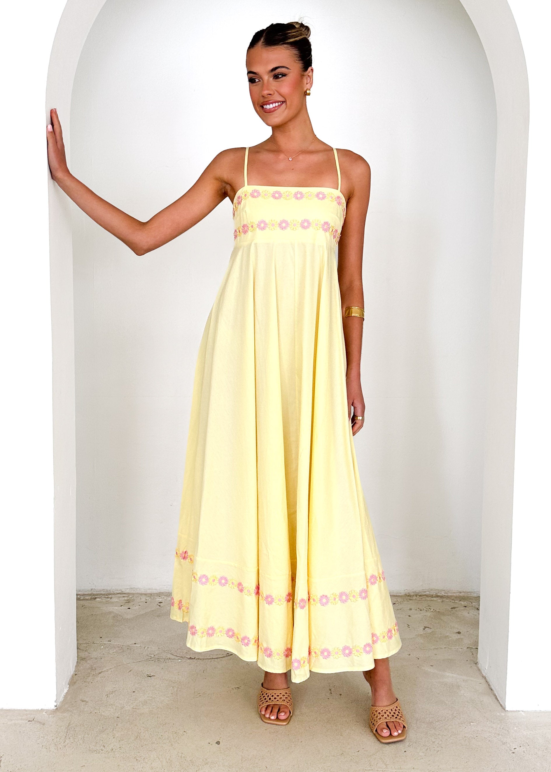 Hestia Maxi Dress - Lemon