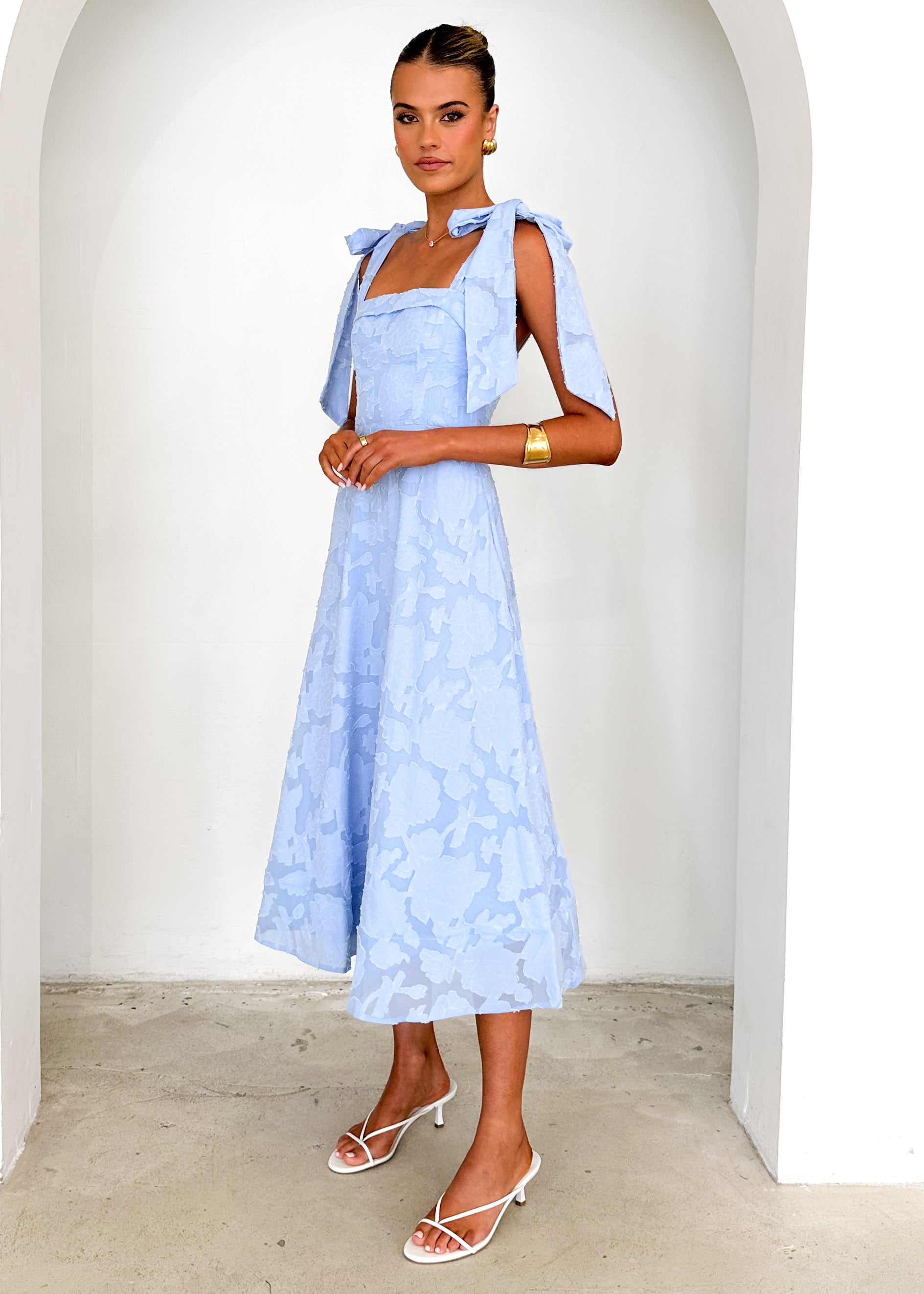 Kazane Midi Dress - Baby Blue