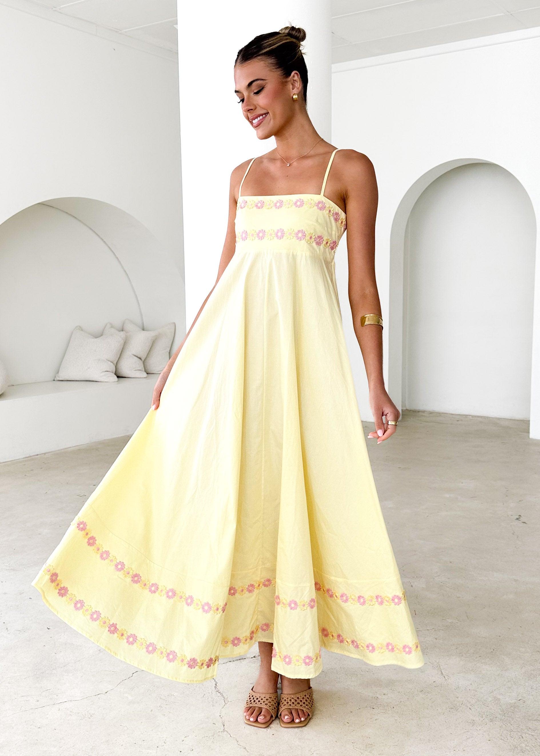 Hestia Maxi Dress - Lemon