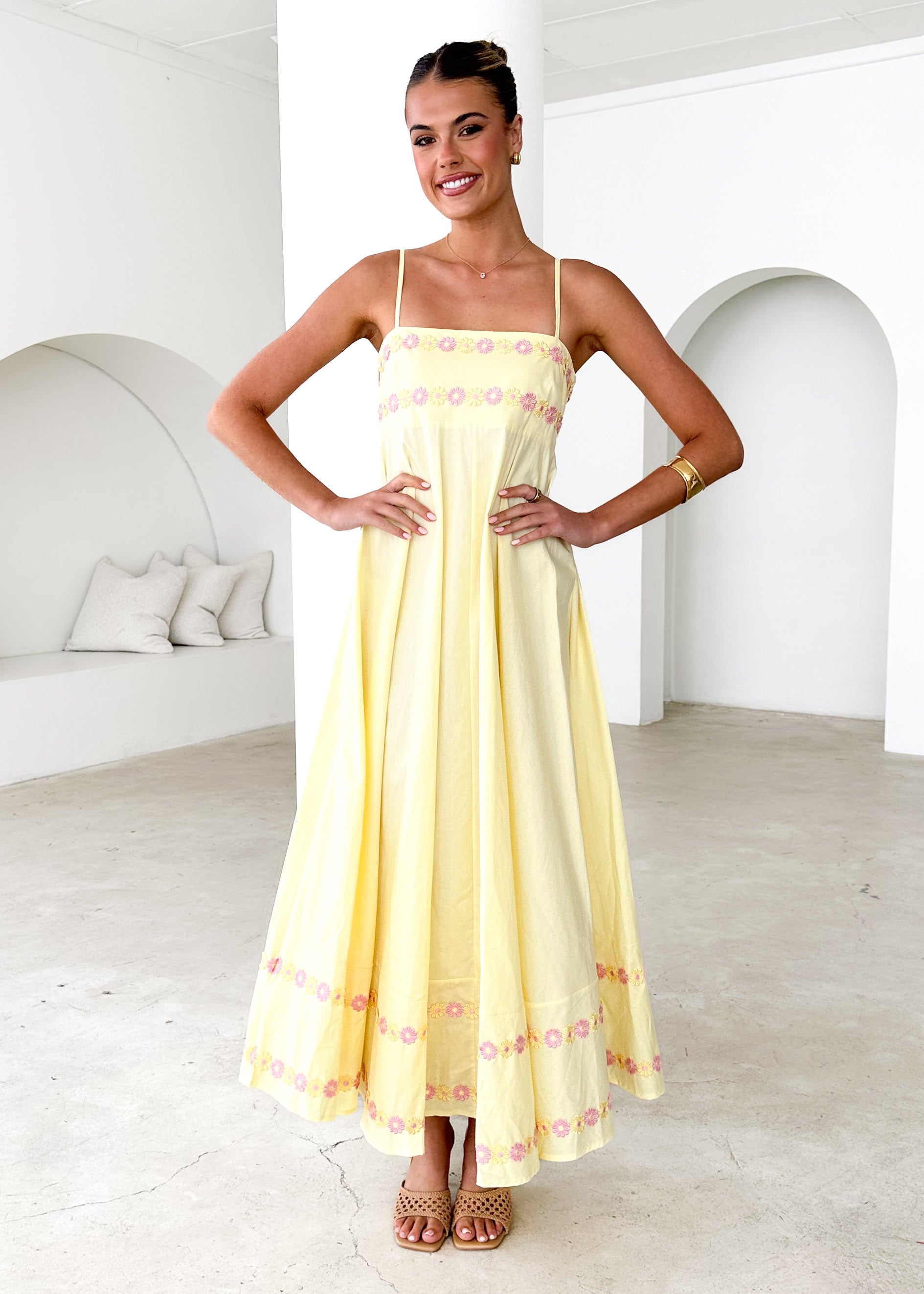 Hestia Maxi Dress - Lemon