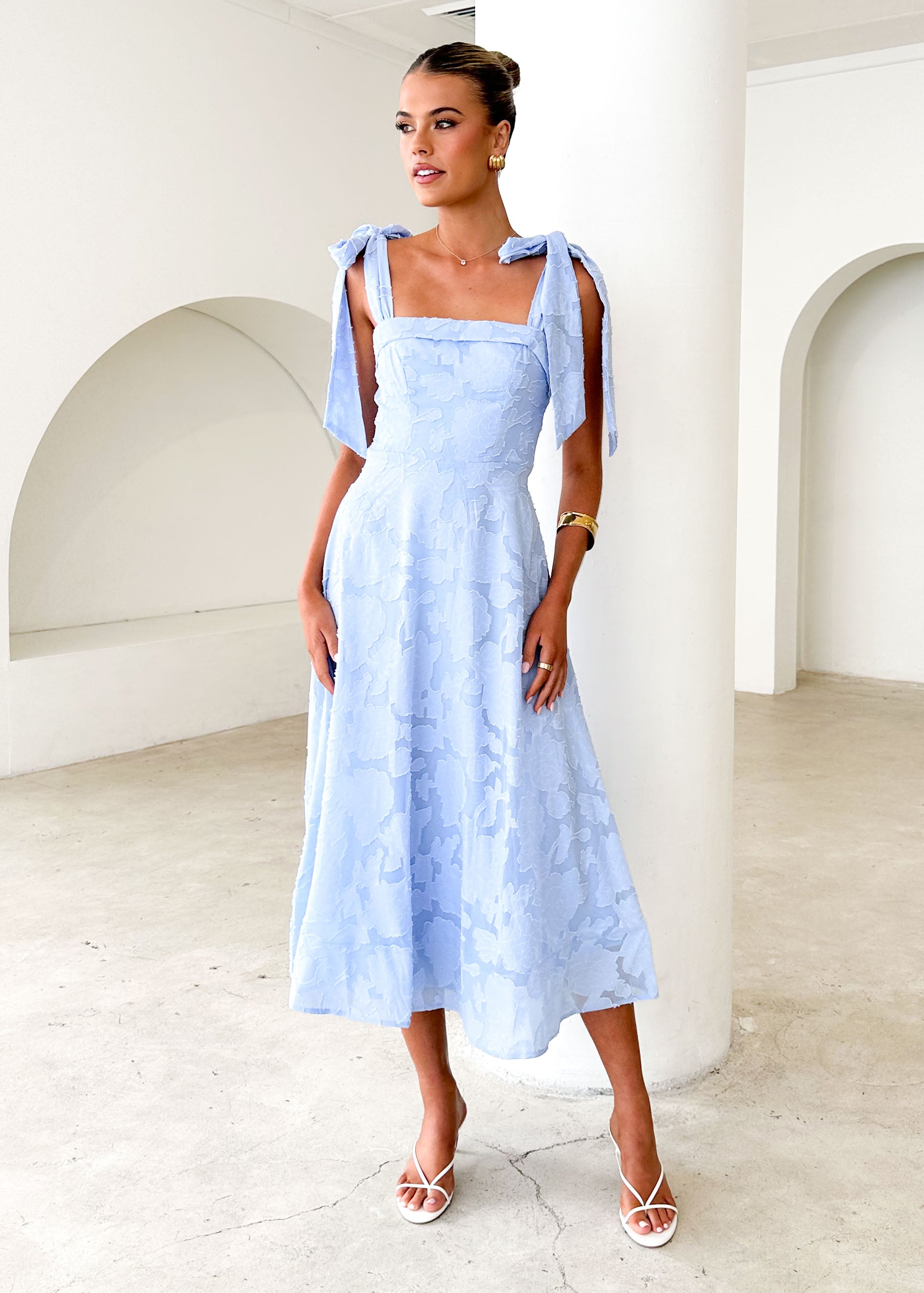 Kazane Midi Dress - Baby Blue