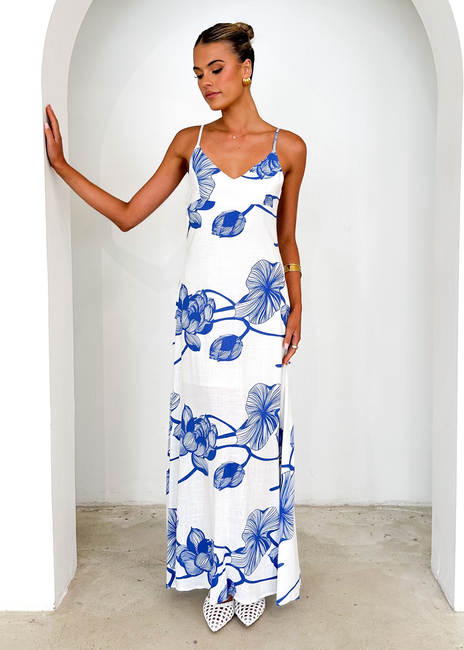 Mackenzie Maxi Dress - Blue Flowers