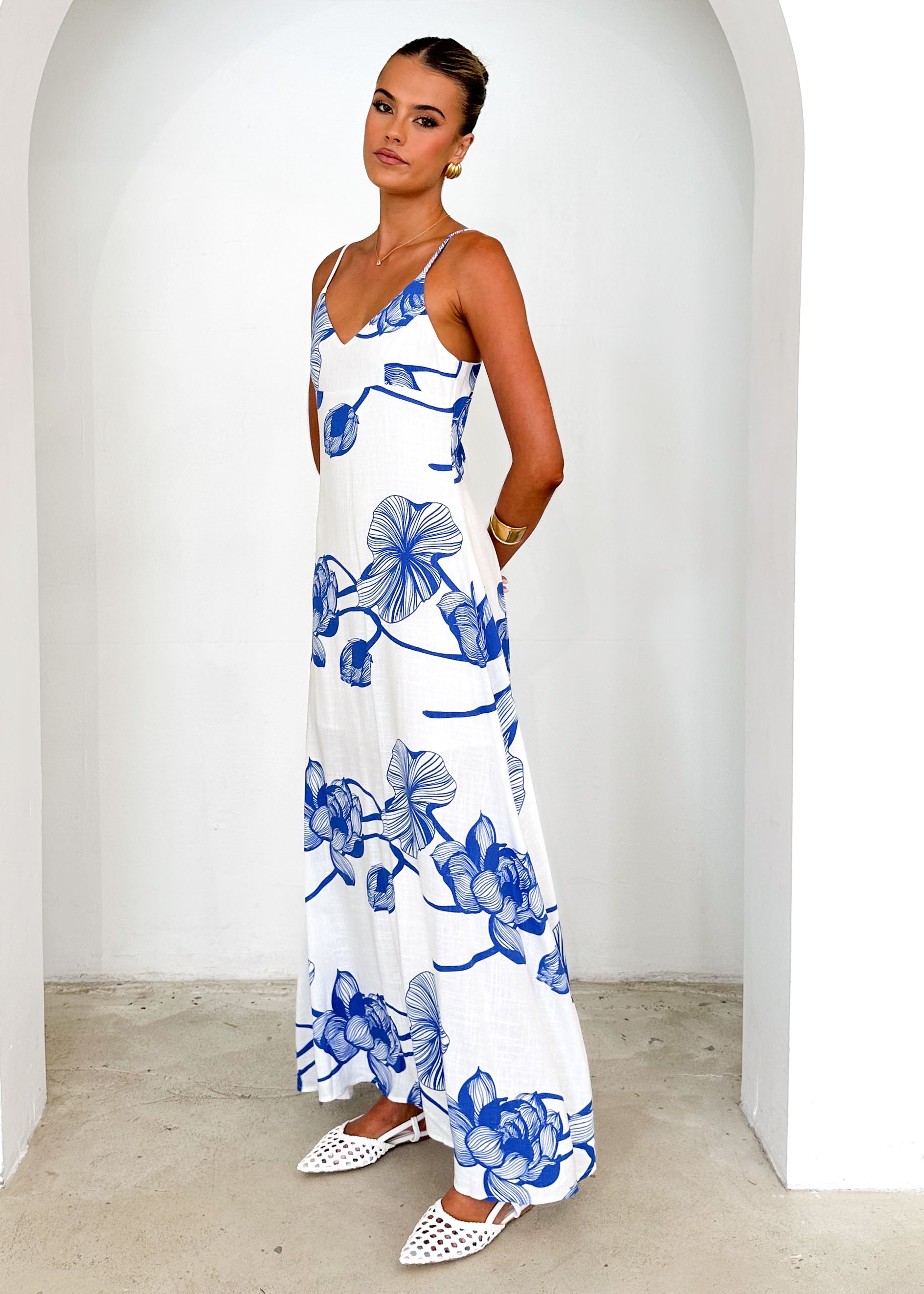 Mackenzie Maxi Dress - Blue Flowers