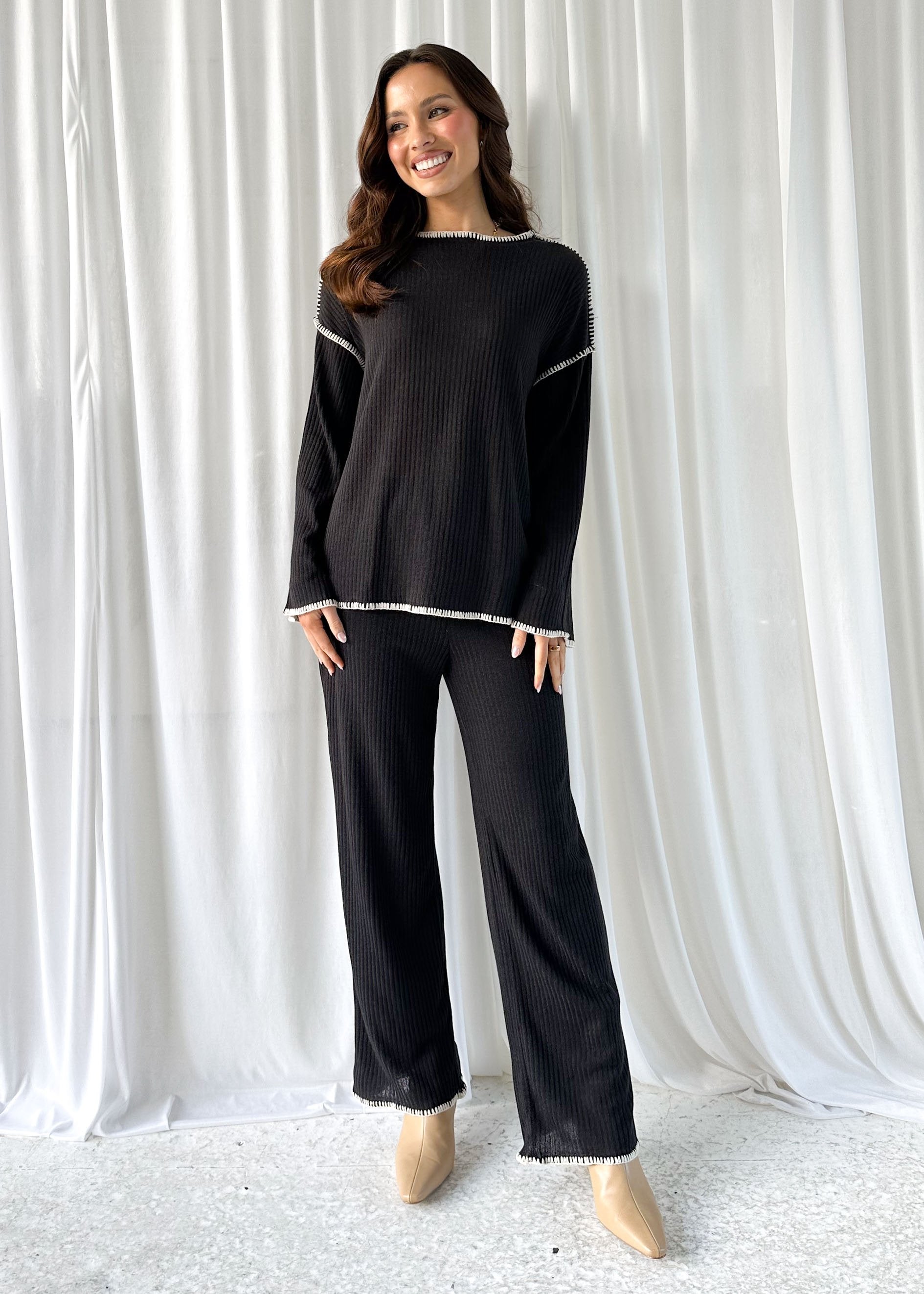 Ambar Knit Set - Black